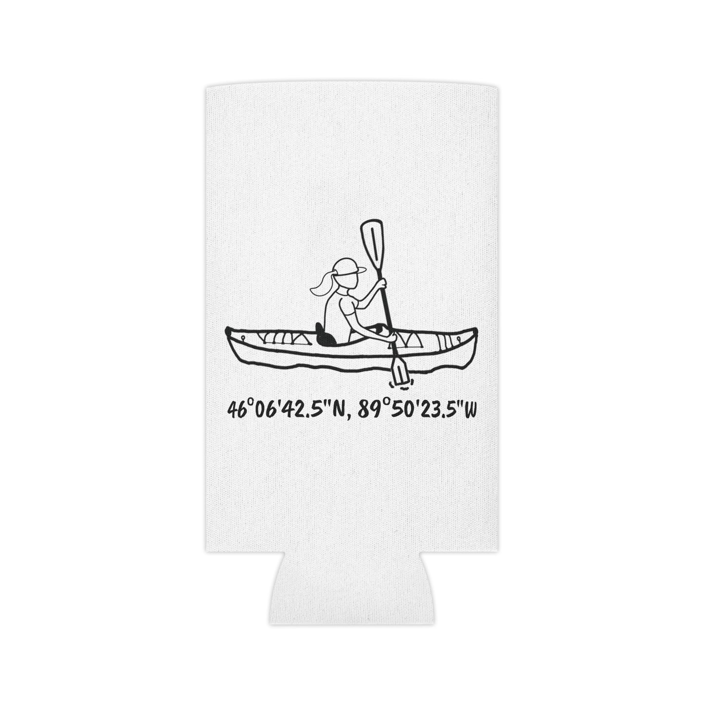 Manitowish Waters Kayak Girl Can Koozie