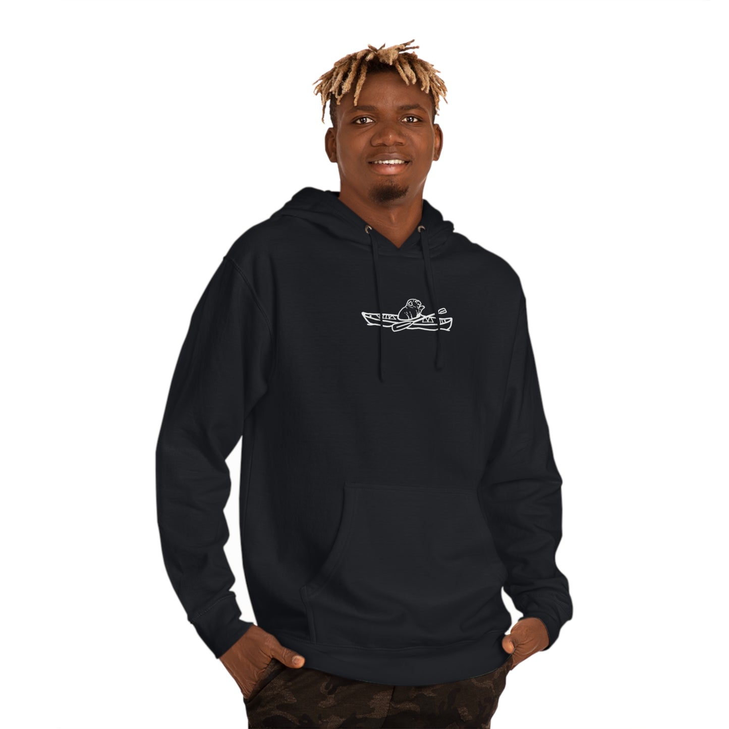 Kayak Dog - English Bulldog Basic - Unisex Hooded Sweatshirt ITC