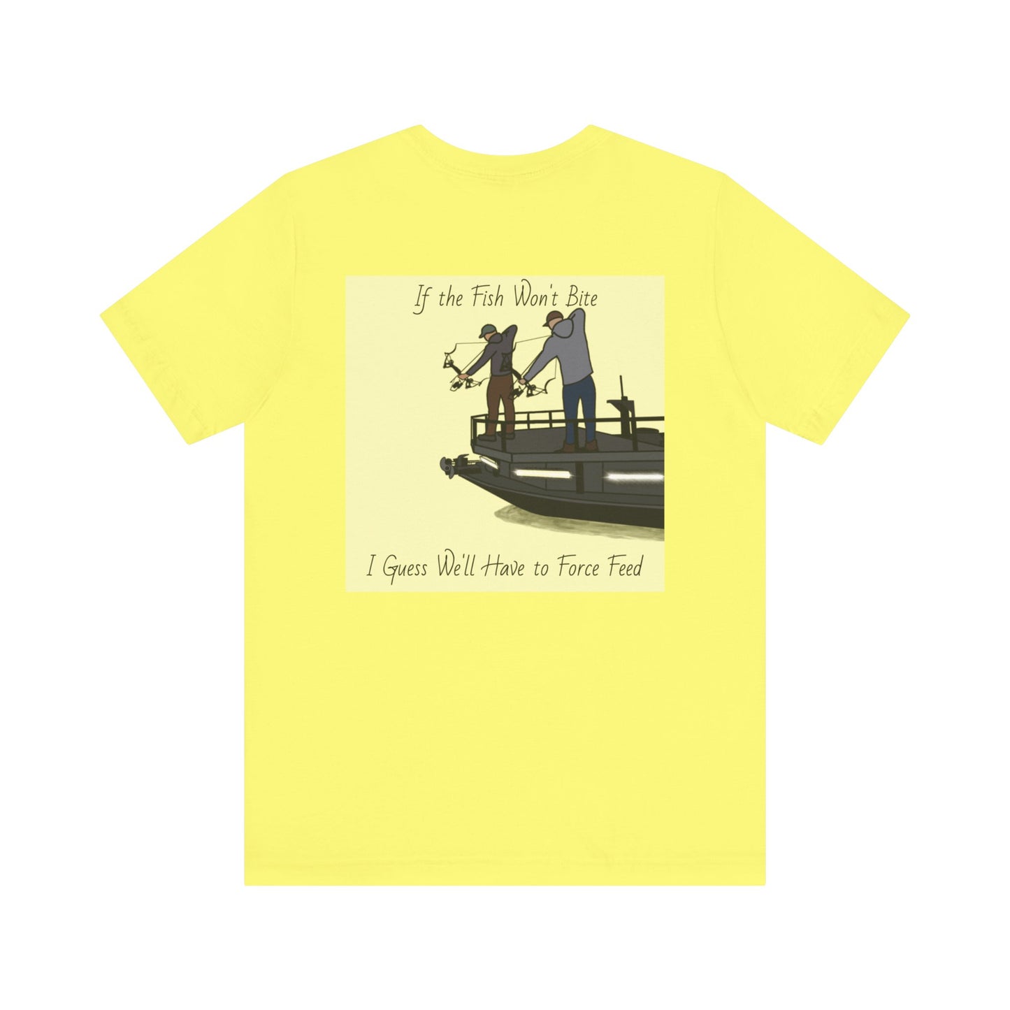 Bow fishing and Okauchee Lake Model - Unisex Lightweight Short Sleeve Tee