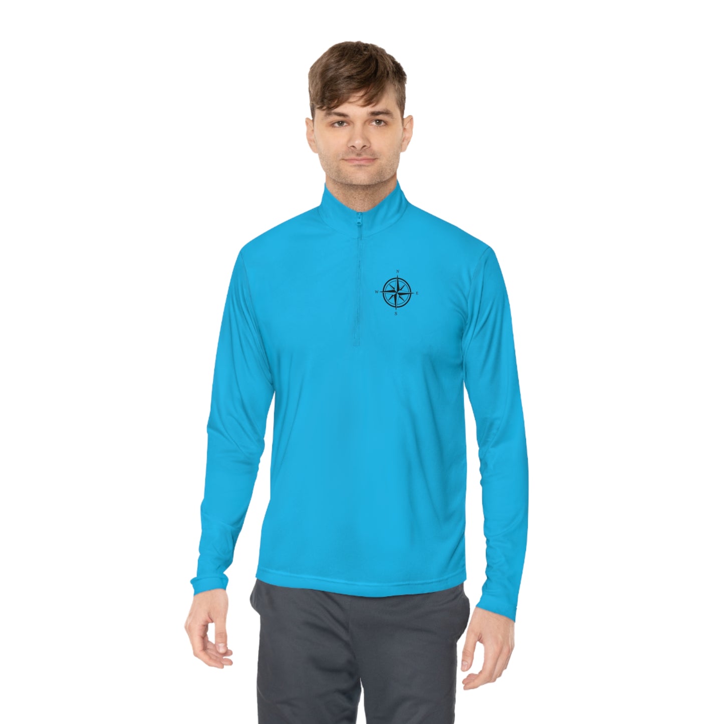 Lake Arbutus Unisex Quarter-Zip - compass rose patch