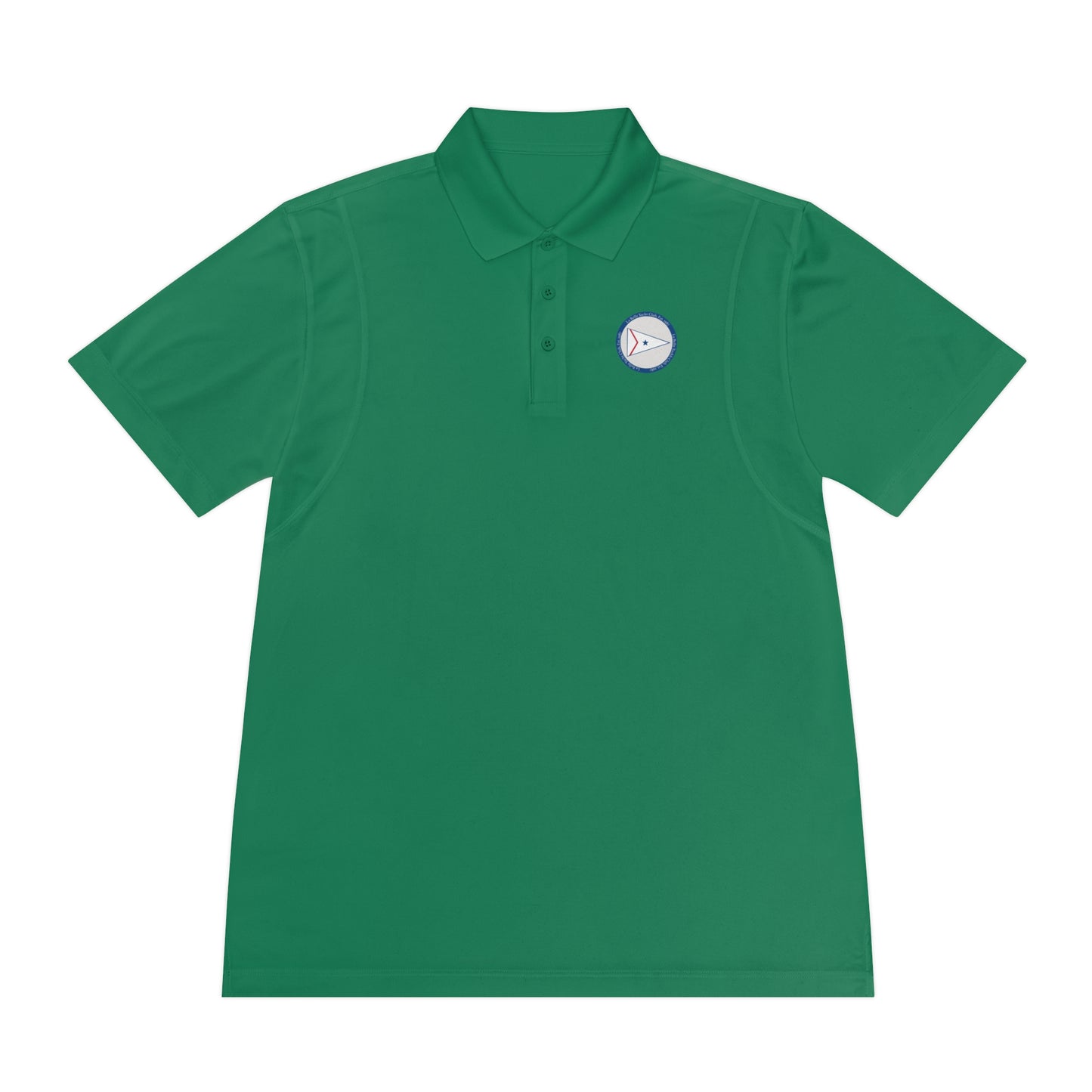 La Belle Yacth Club Logo Circle Patch Men's Sport Polo Shirt