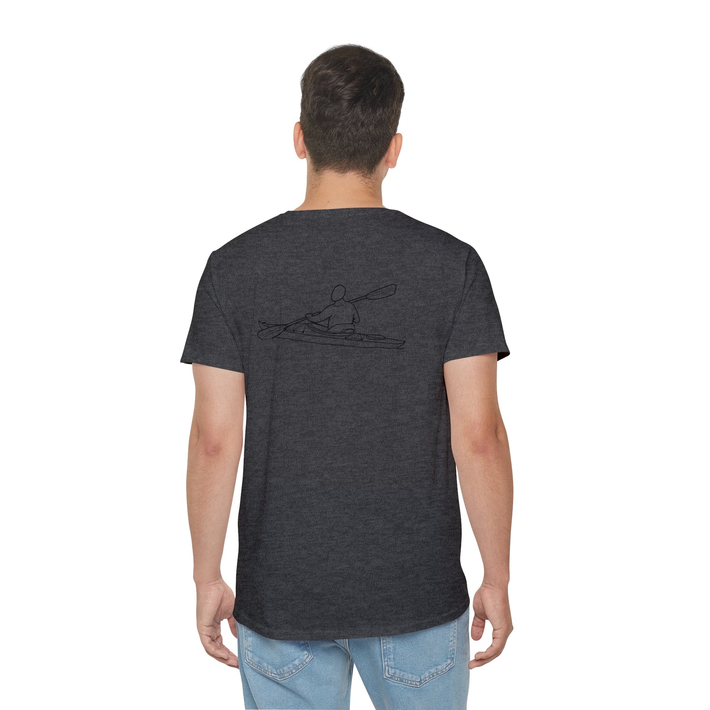 Okauchee Lake, kayak back - Unisex Lightweight short sleeve