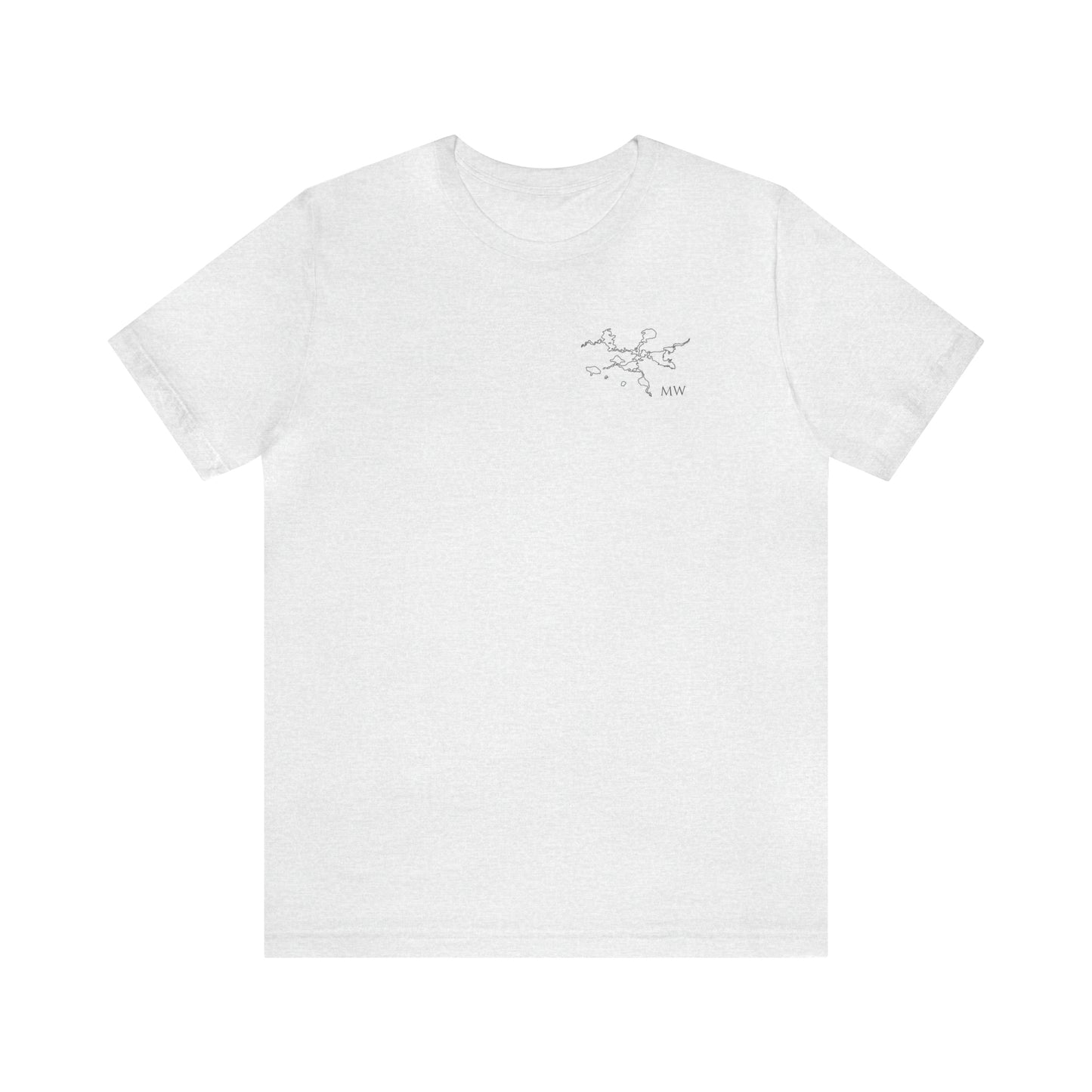 Manitowish Waters Plain Lake Patch - Unisex Lightweight Short Sleeve Tee