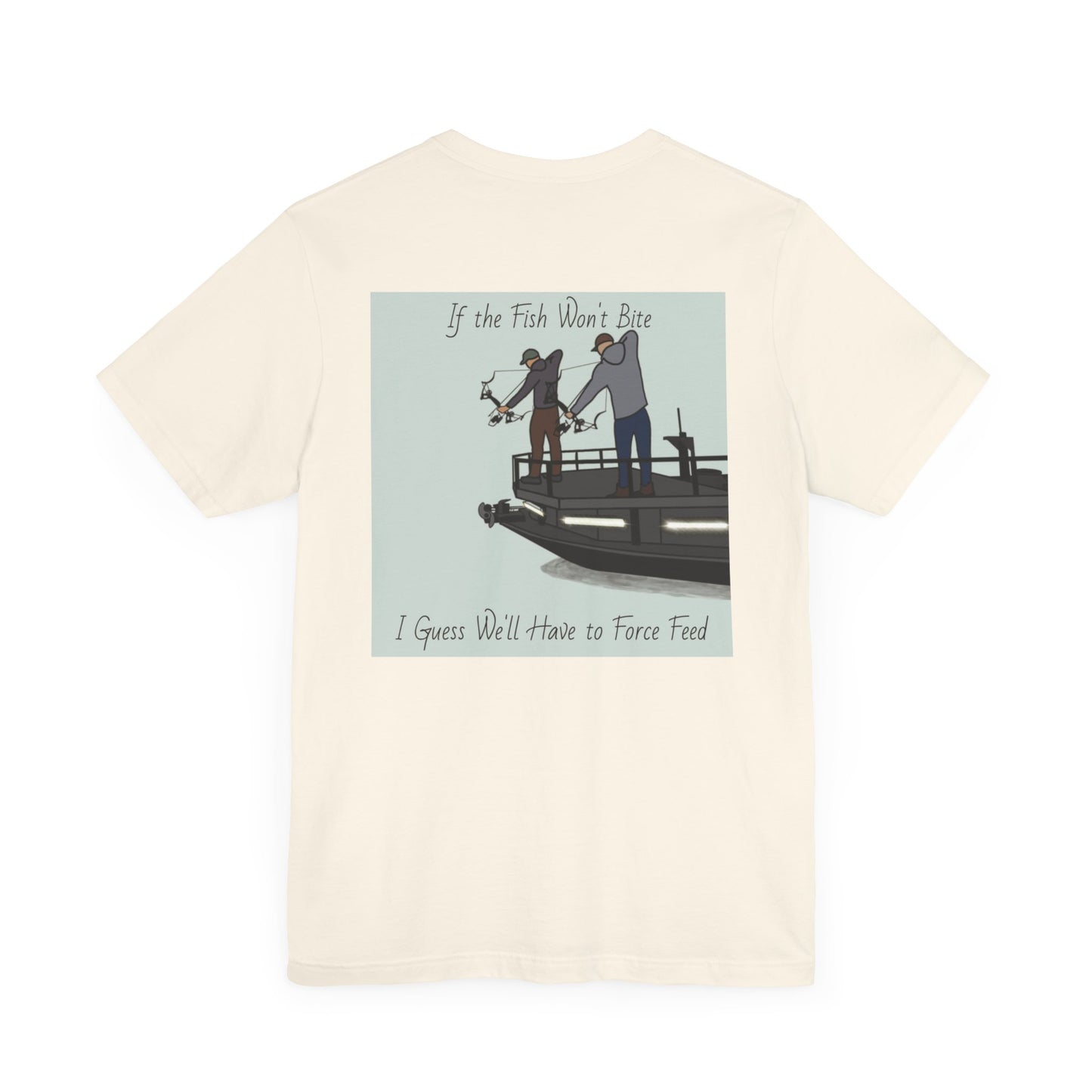 Bow fishing and Okauchee Lake Model - Unisex Lightweight Short Sleeve Tee
