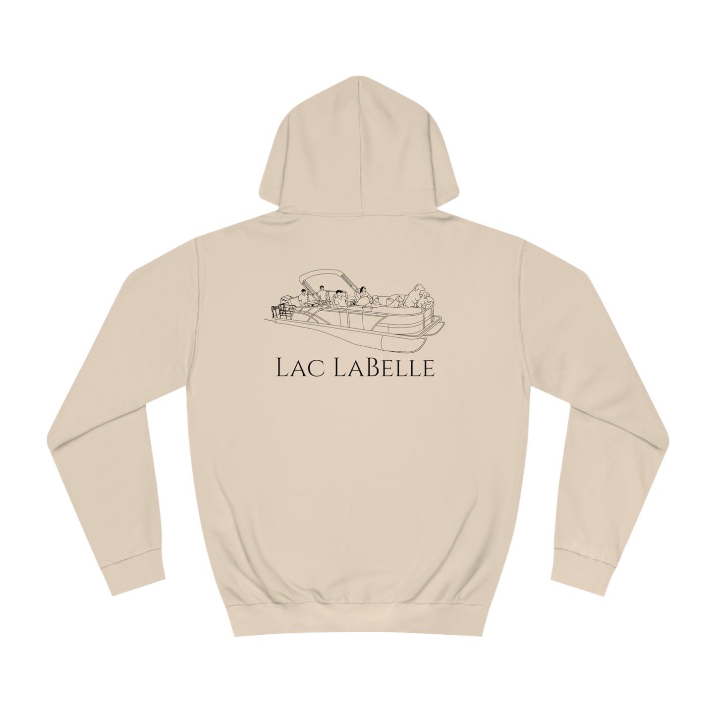 Pontoon Boat Family With Dogs - Lac LaBelle Unisex Hoodie Medium Weight