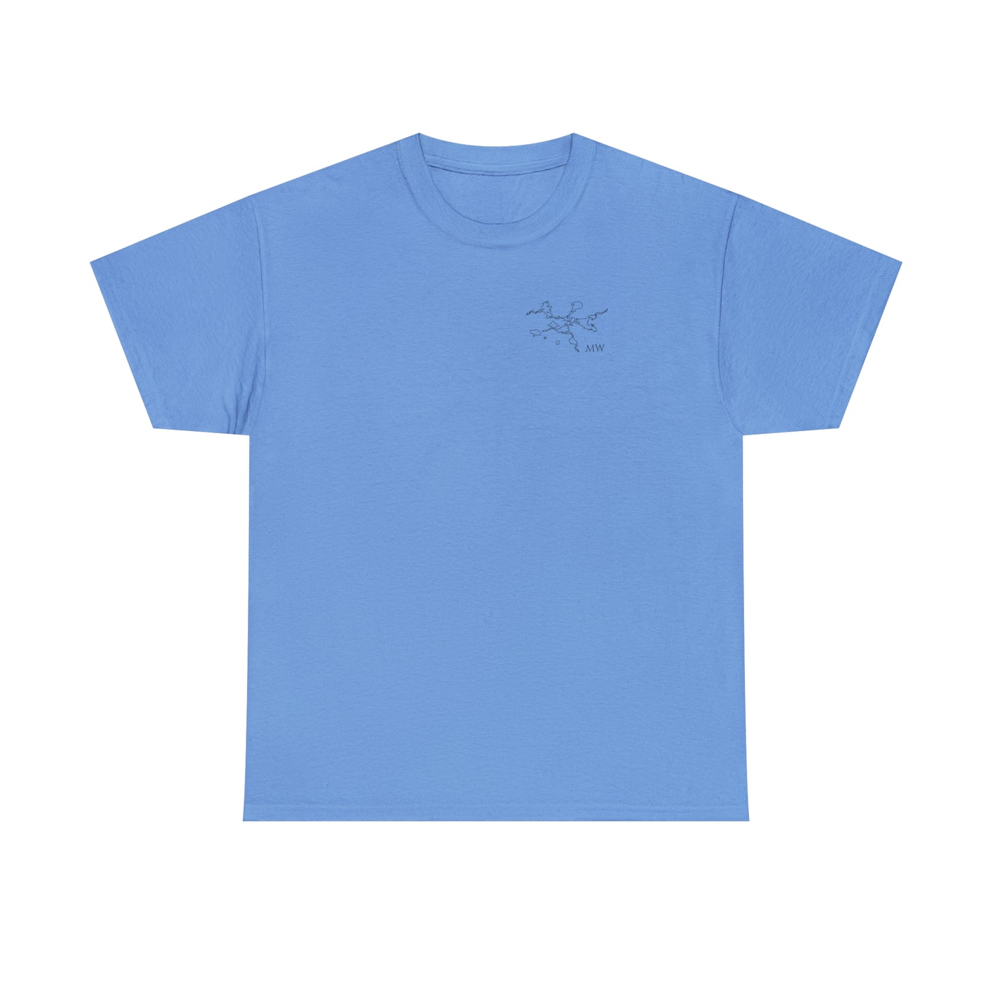Manitowish Waters Fishing Off Dock - Unisex Heavyweight Short Sleeve Tee