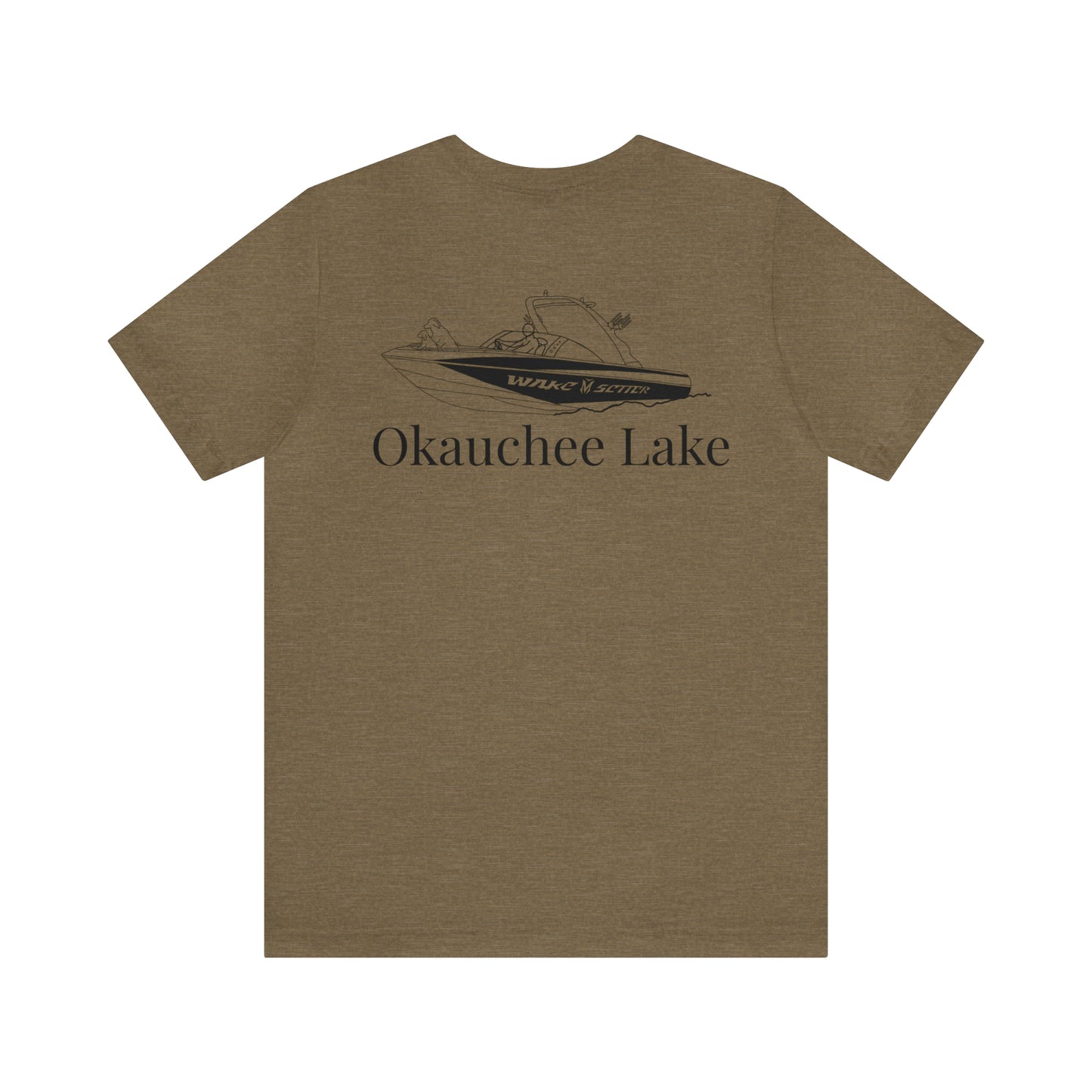 Standup Jetski Front, 2008 Malibu Wakesetter - Okauchee Lake Unisex Lightweight Short Sleeve Tee