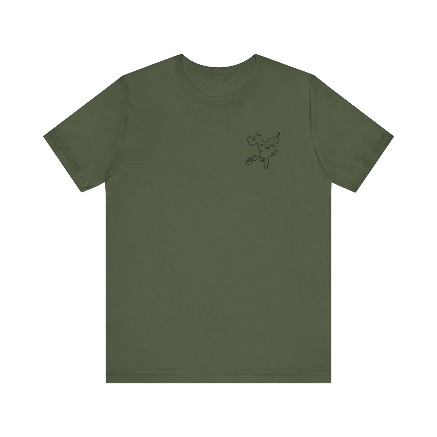 Bow fishing and Okauchee Lake Model - Unisex Lightweight Short Sleeve Tee