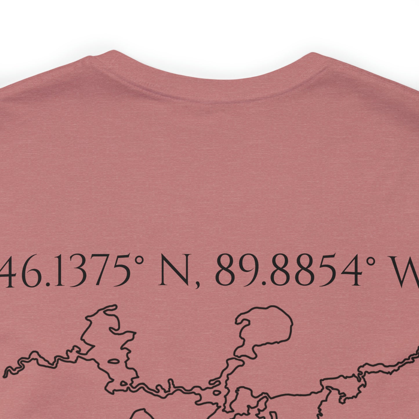 Manitowish Waters and Coordinates Unisex Lightweight Short Sleeve Tee