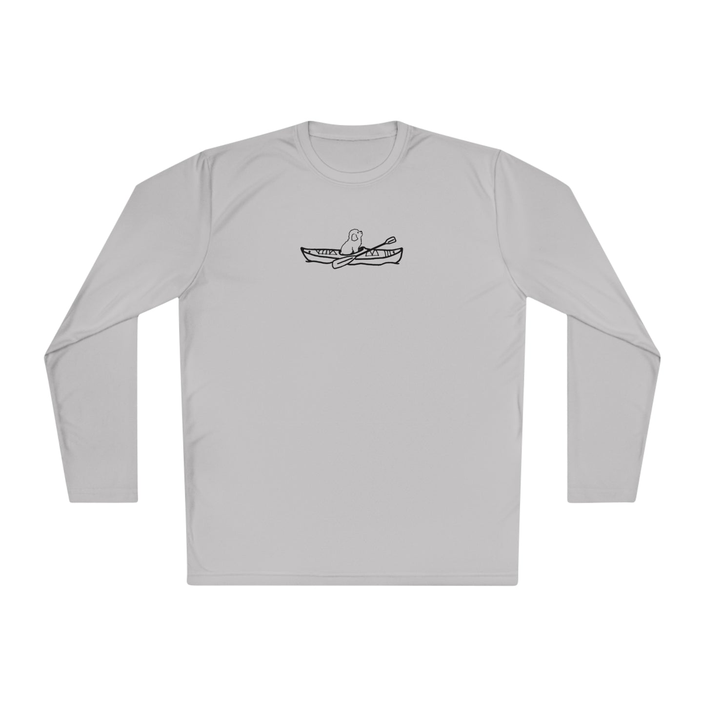 Kayak Dog - Mini Golden Doodle/Toy Poodle - Unisex Lightweight Sport Long Sleeve Tee