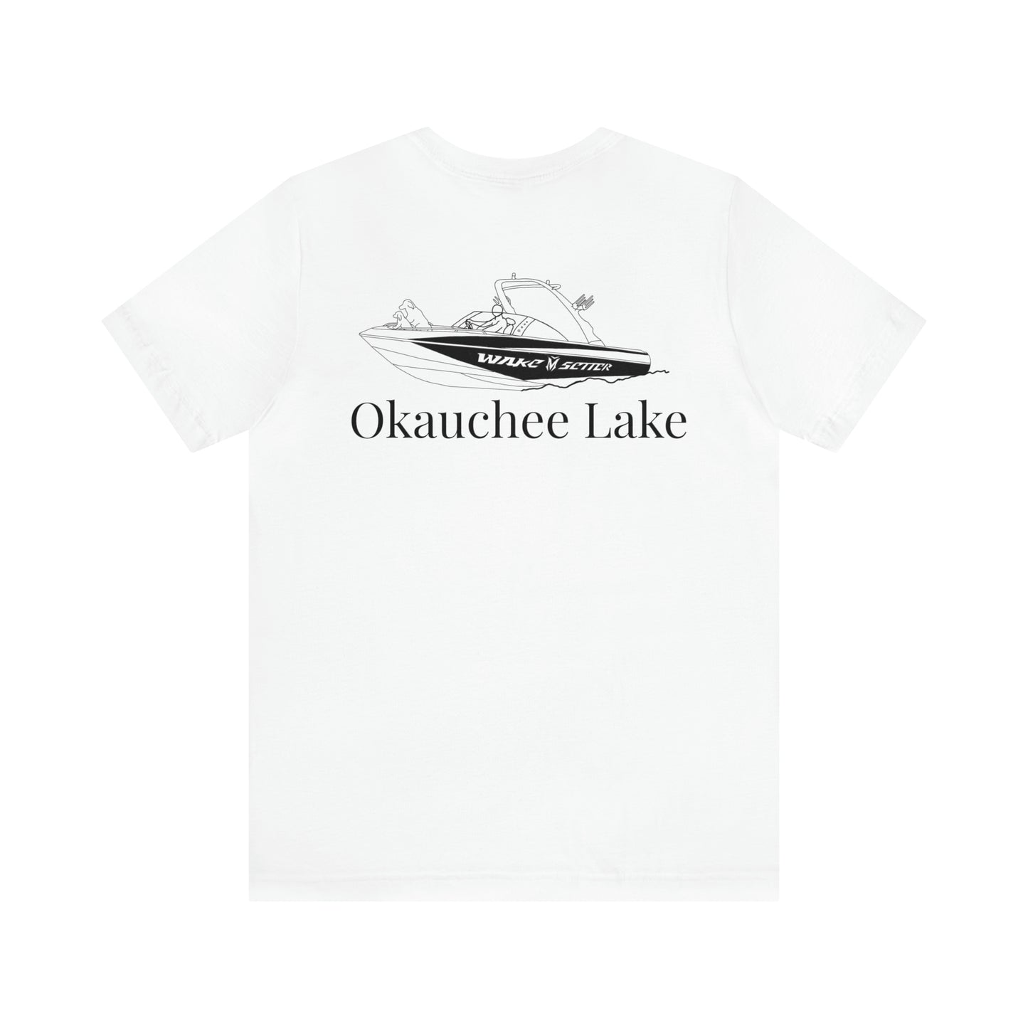 Standup Jetski Front, 2008 Malibu Wakesetter - Okauchee Lake Unisex Lightweight Short Sleeve Tee