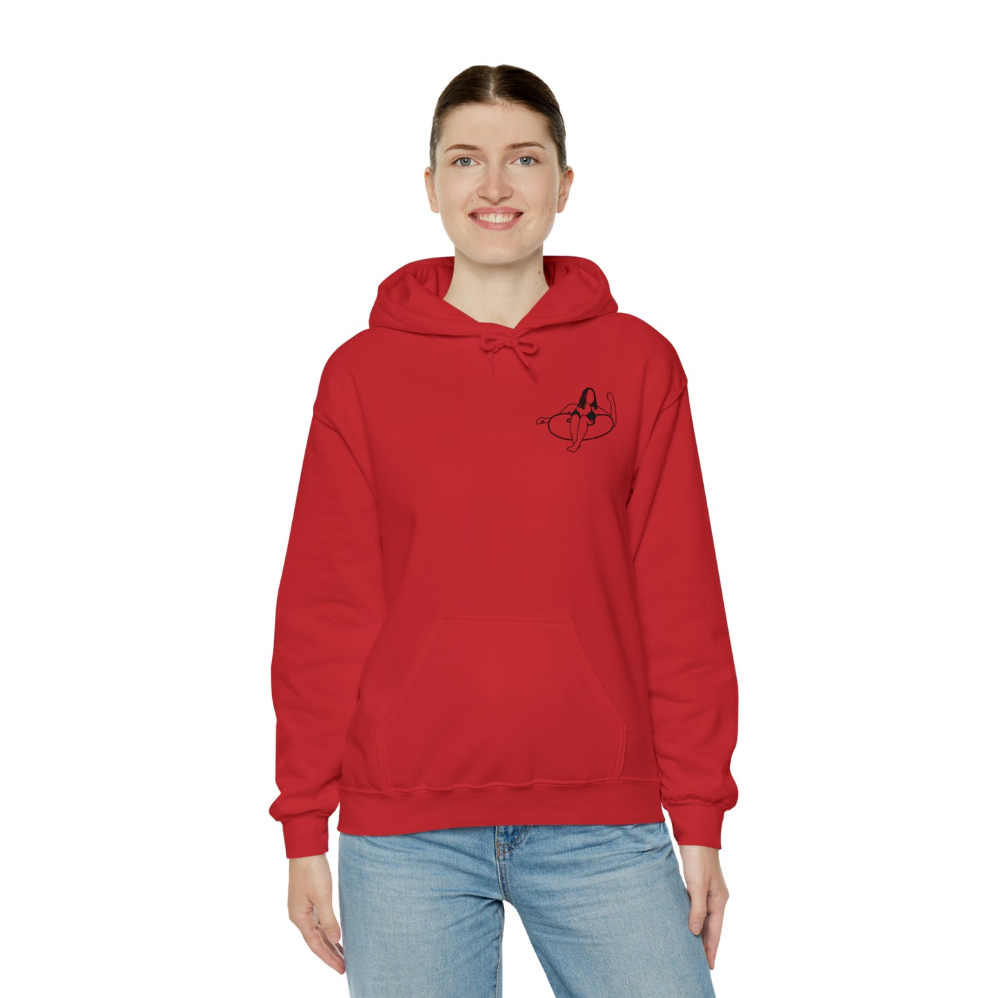 Eagle River Inner Tube Girl - Unisex Heavy Blend Hooded Sweatshirt