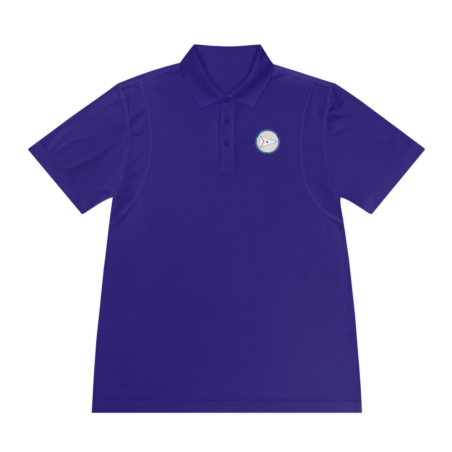 La Belle Yacth Club Logo Circle Patch Men's Sport Polo Shirt