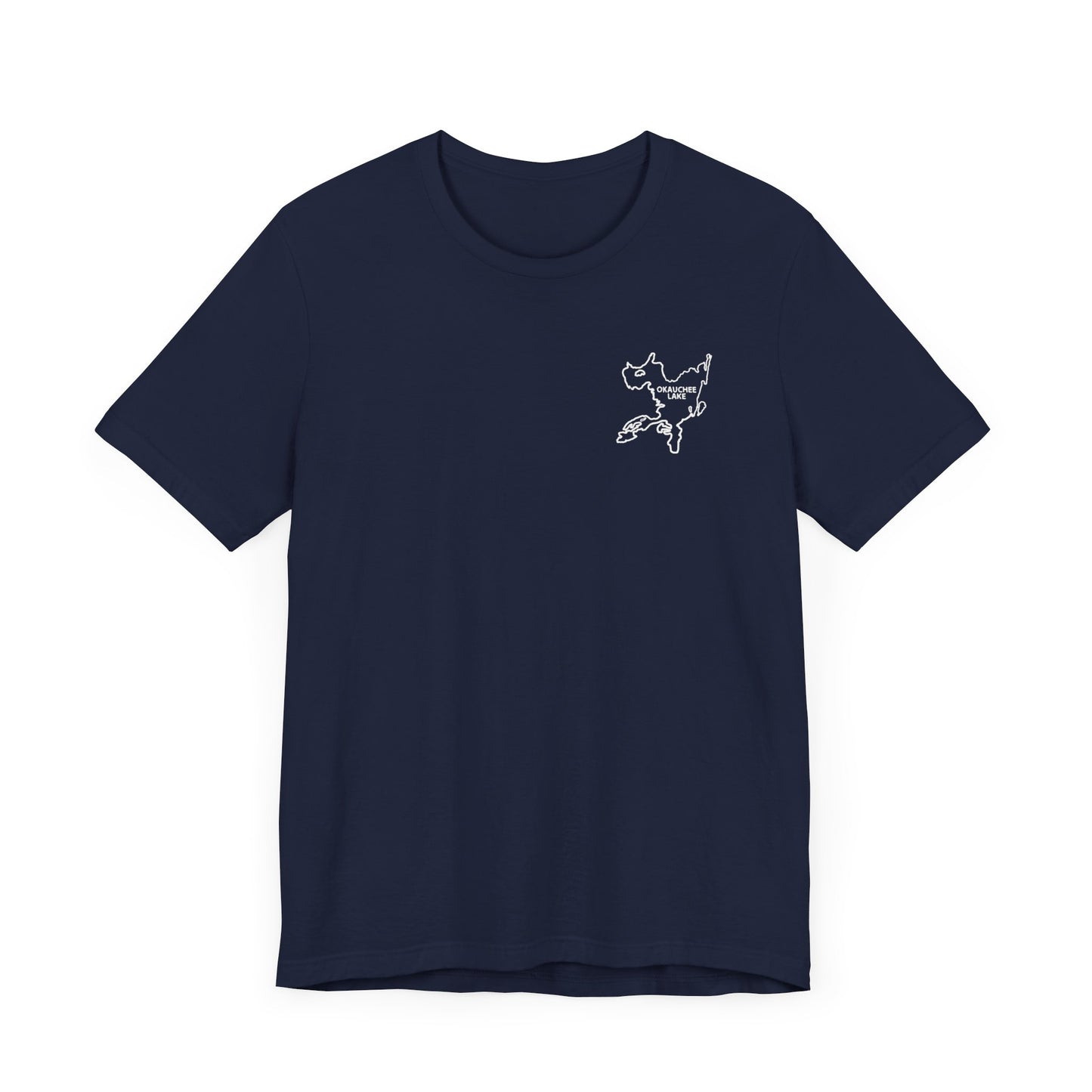 Bow fishing and Okauchee Lake Model - Unisex Lightweight Short Sleeve Tee