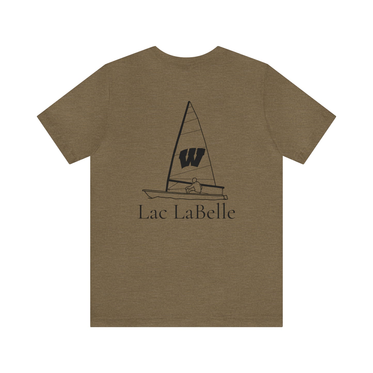 Wisconsin Sailing - Lac LaBelle Unisex Lightweight Short Sleeve Tee