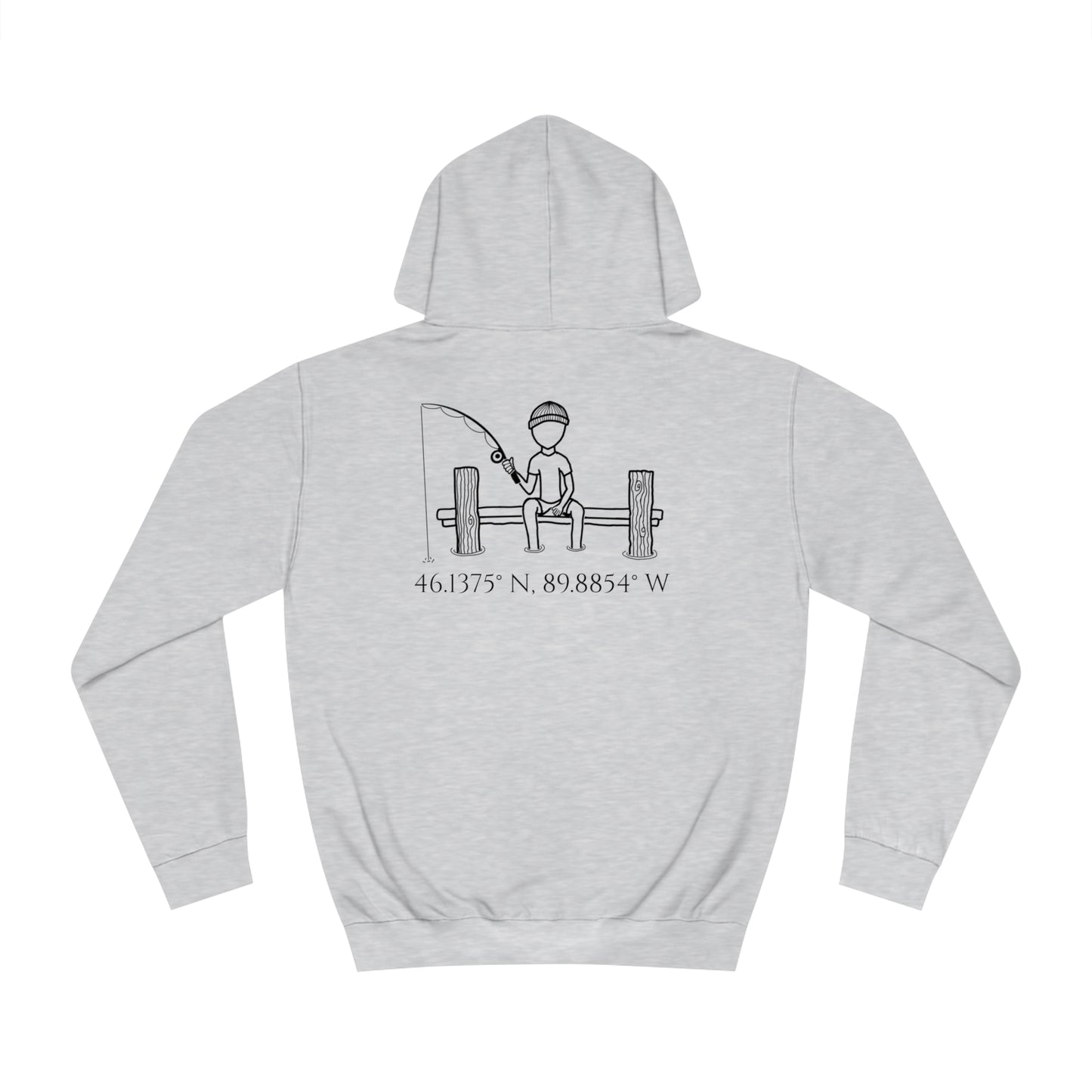 Manitowish Waters Fishing Off Dock - Unisex Hoodie Medium Weight
