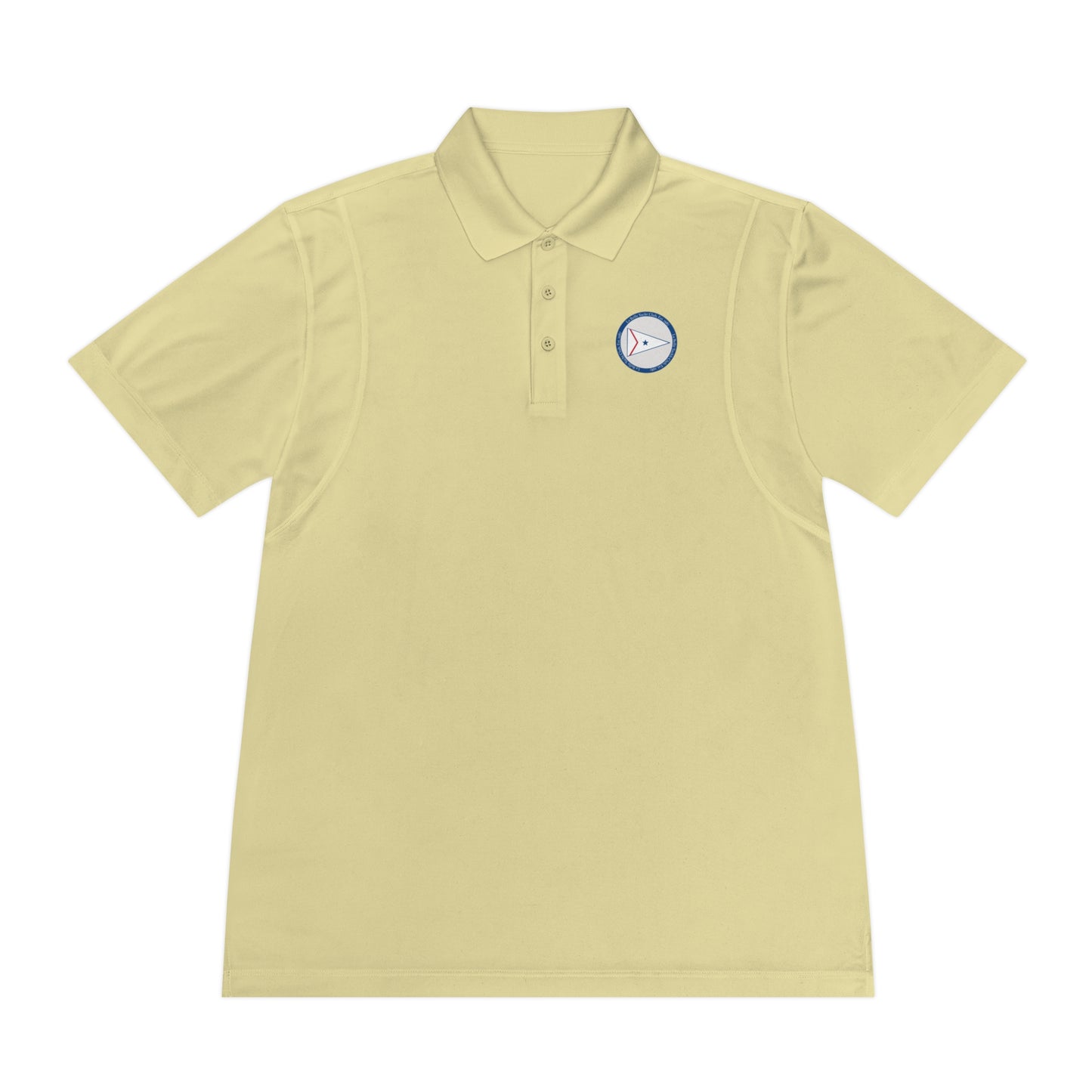 La Belle Yacth Club Logo Circle Patch Men's Sport Polo Shirt