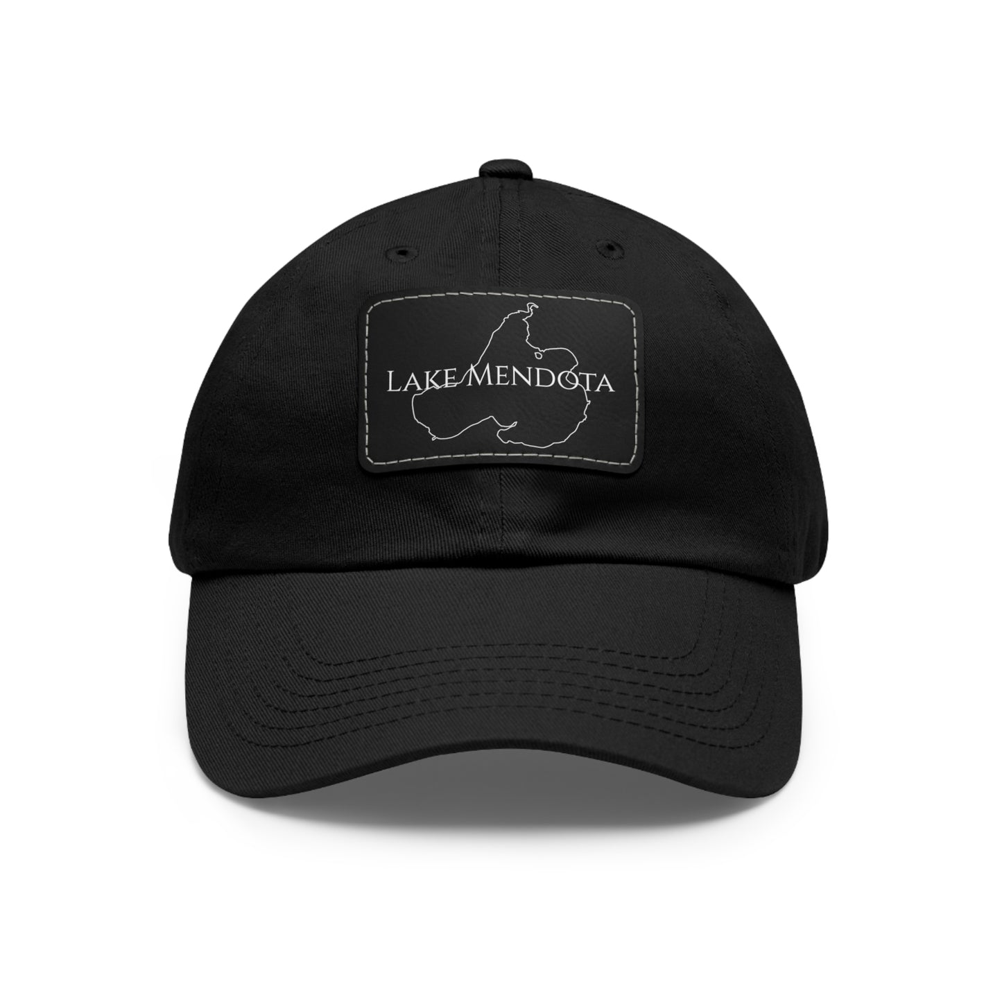 Lake Mendota Embroidered Hat with Leather Patch