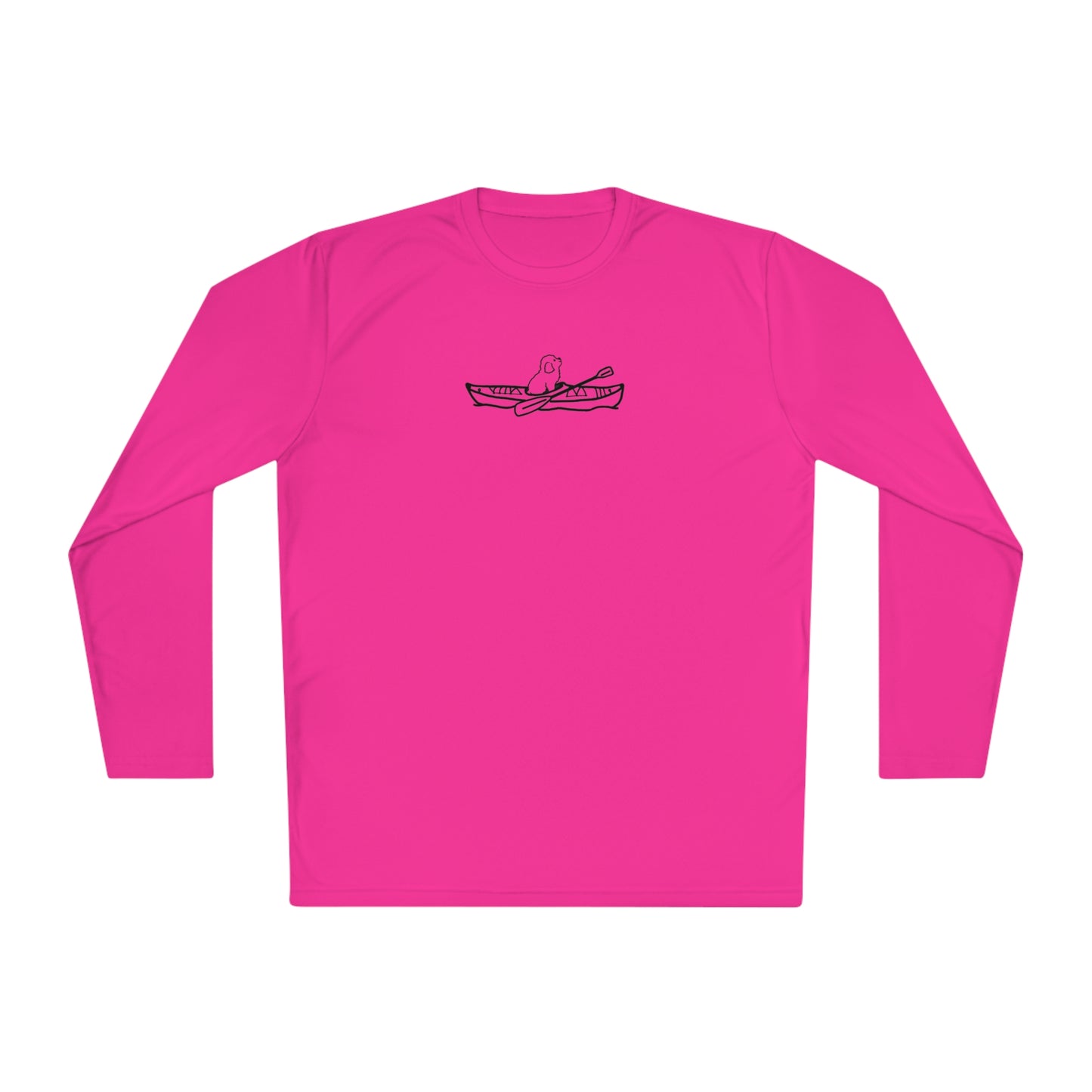 Kayak Dog - Mini Golden Doodle/Toy Poodle - Unisex Lightweight Sport Long Sleeve Tee