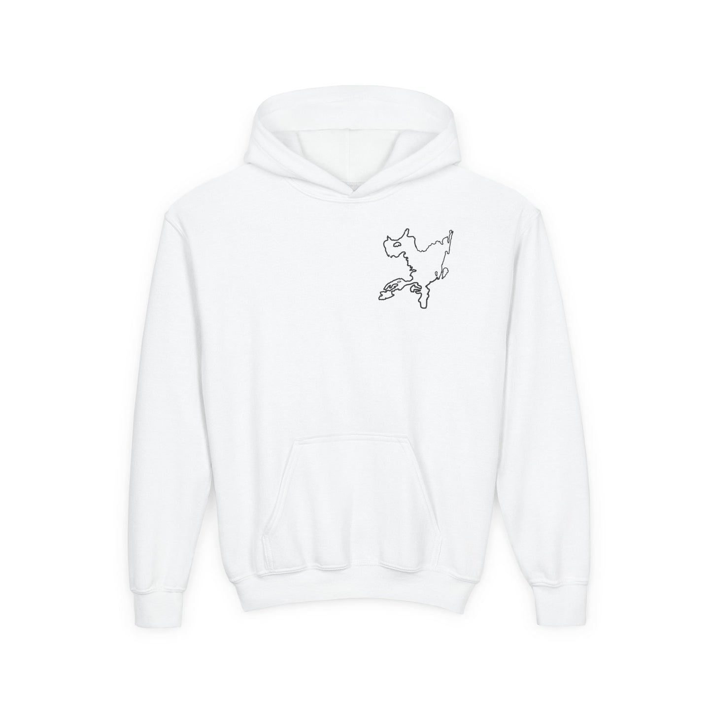 Fishing off Dock Okauchee Lake Youth Hoodie