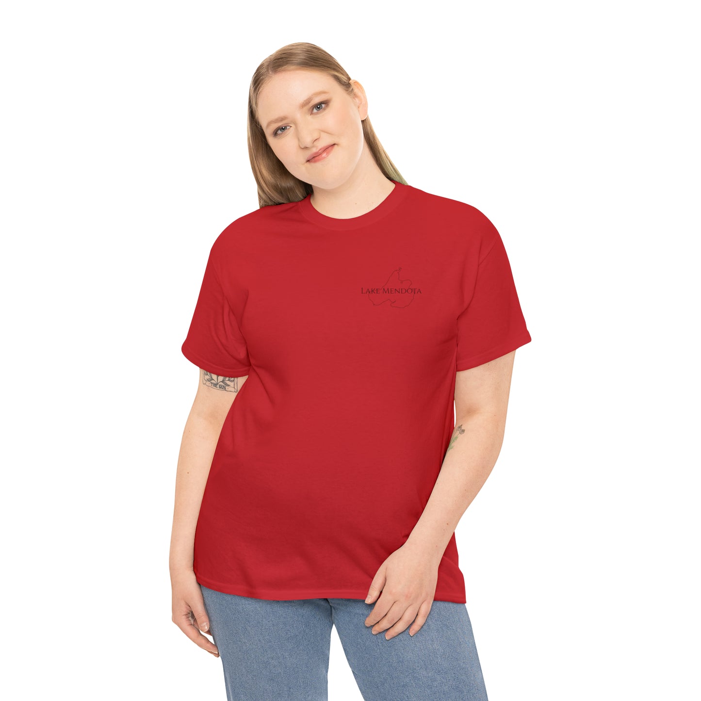 Lake Mendota, Wisconsin Sailing - Unisex Heavy Tee Shirt