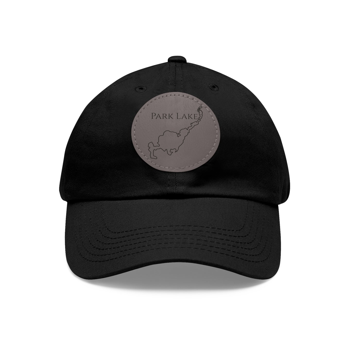 Park Lake Embroidered Hat with Leather Patch