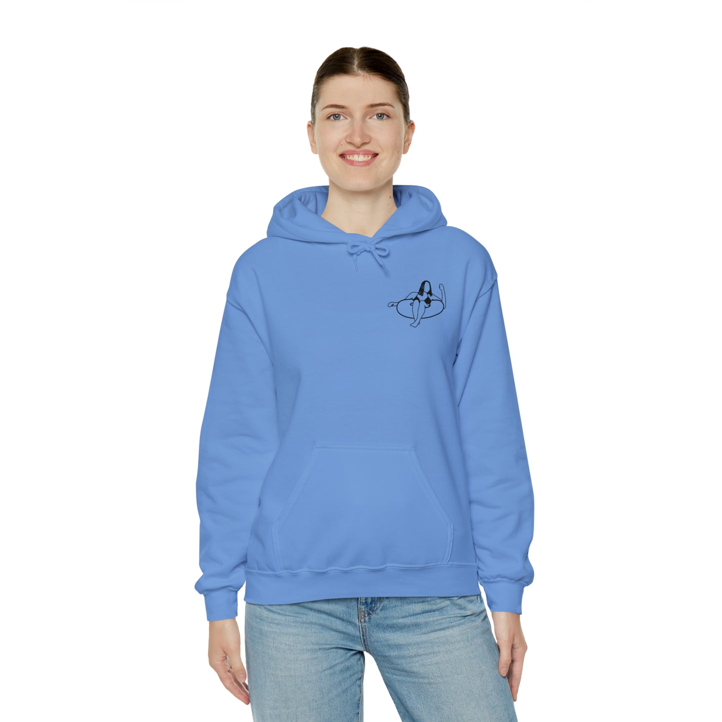 Eagle River Inner Tube Girl - Unisex Heavy Blend Hooded Sweatshirt