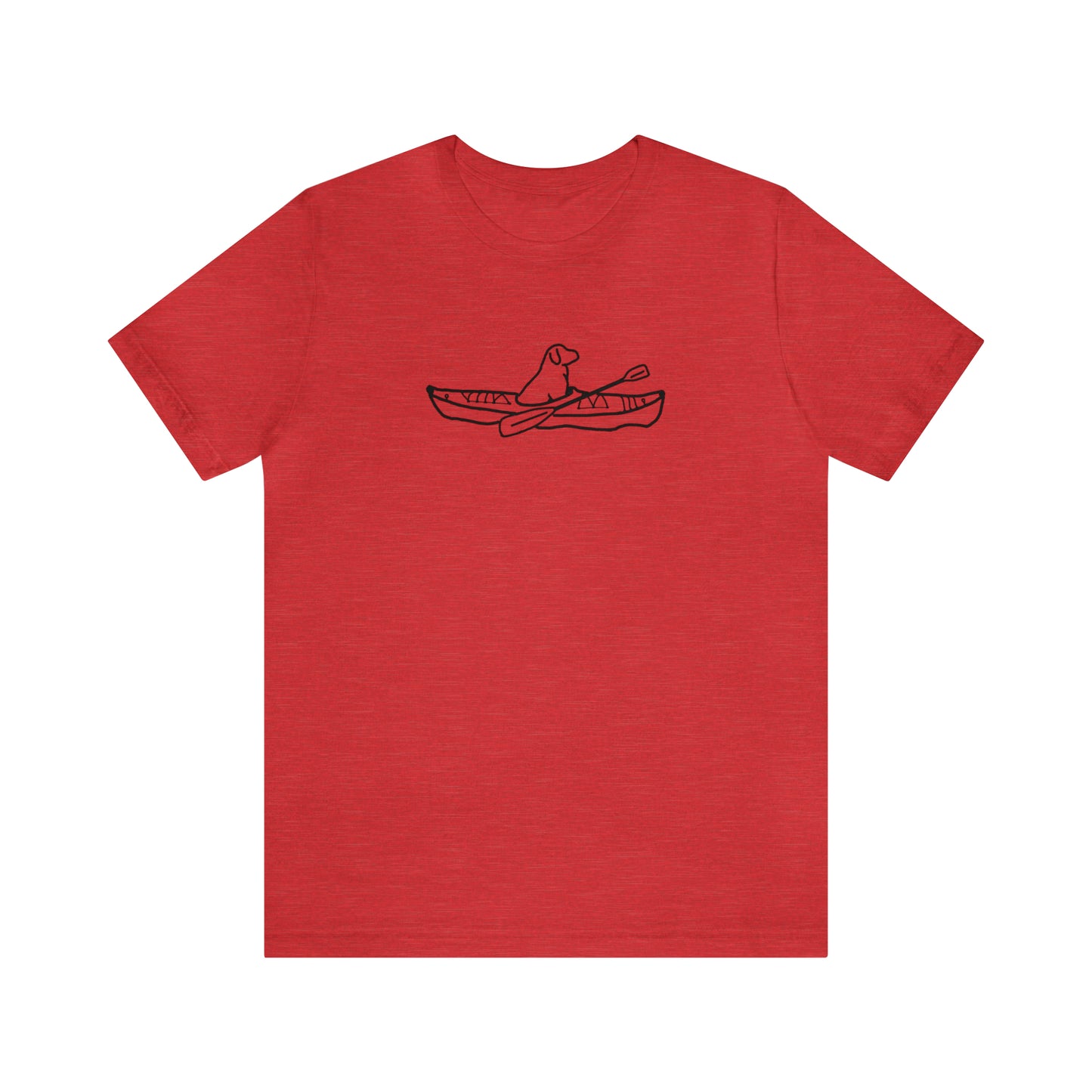 Lac LaBelle, Kayak Dog - Unisex Lightweight Short Sleeve Tee