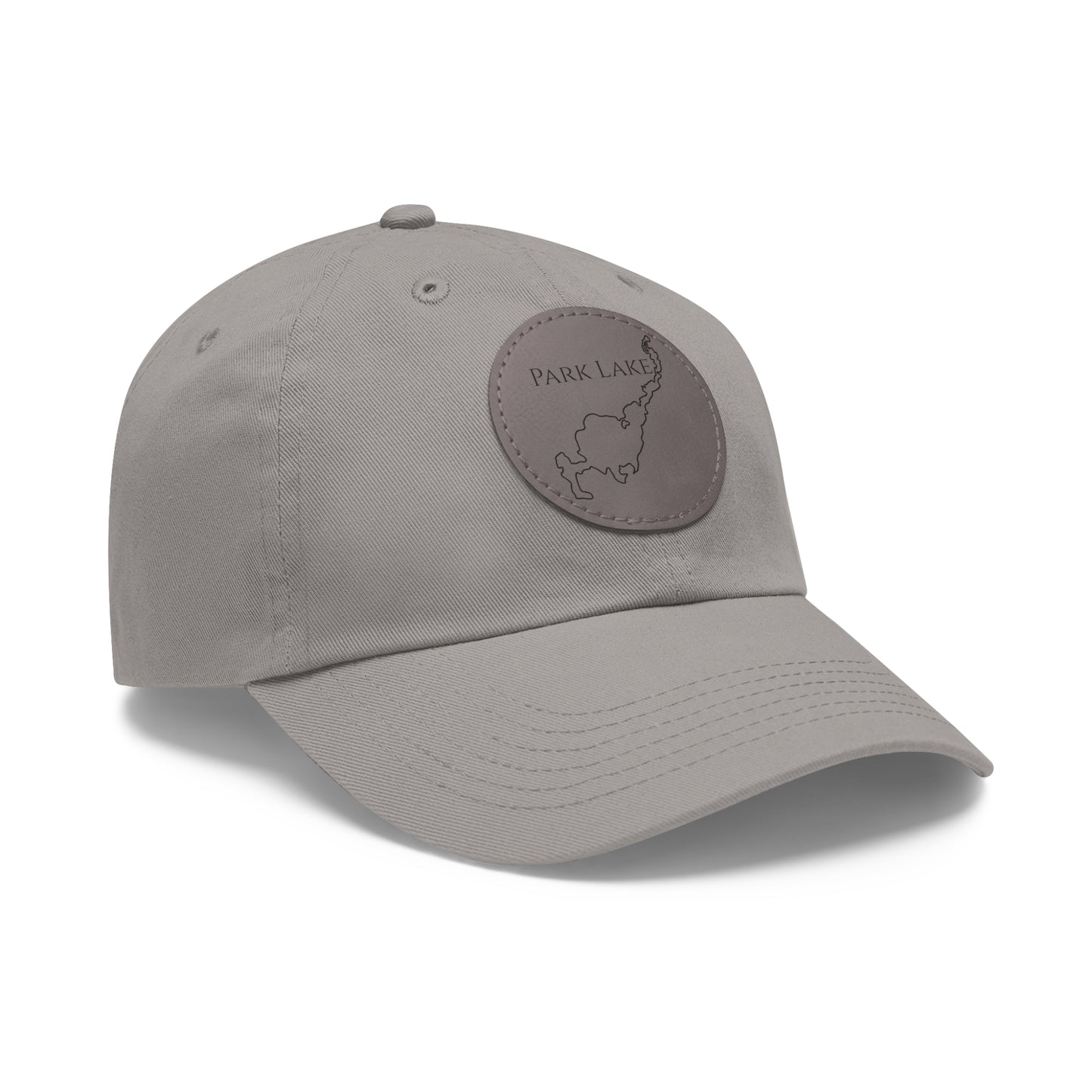 Park Lake Embroidered Hat with Leather Patch