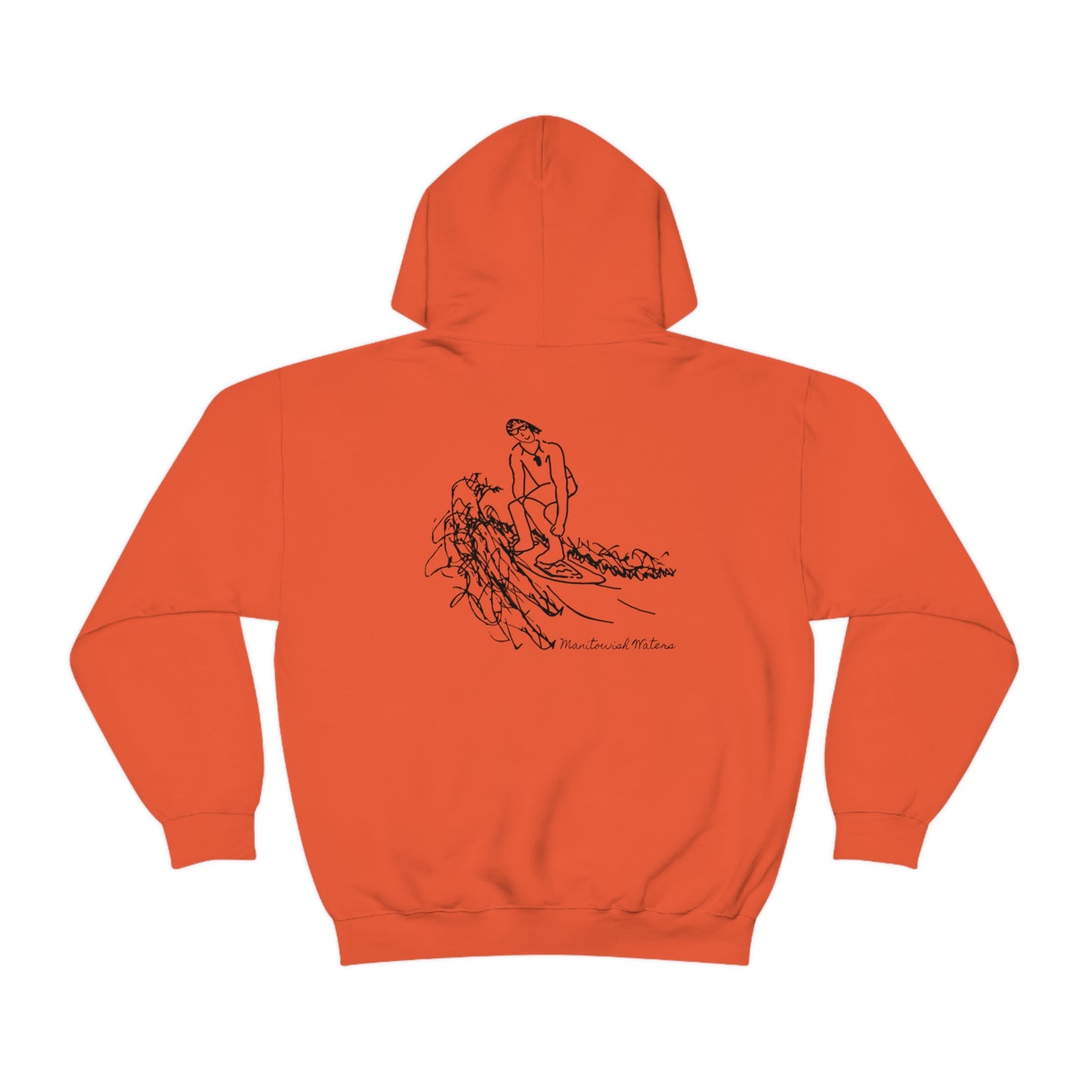 Manitowish Waters Surfing Sketch - Unisex Heavy Blend Hooded Sweatshirt