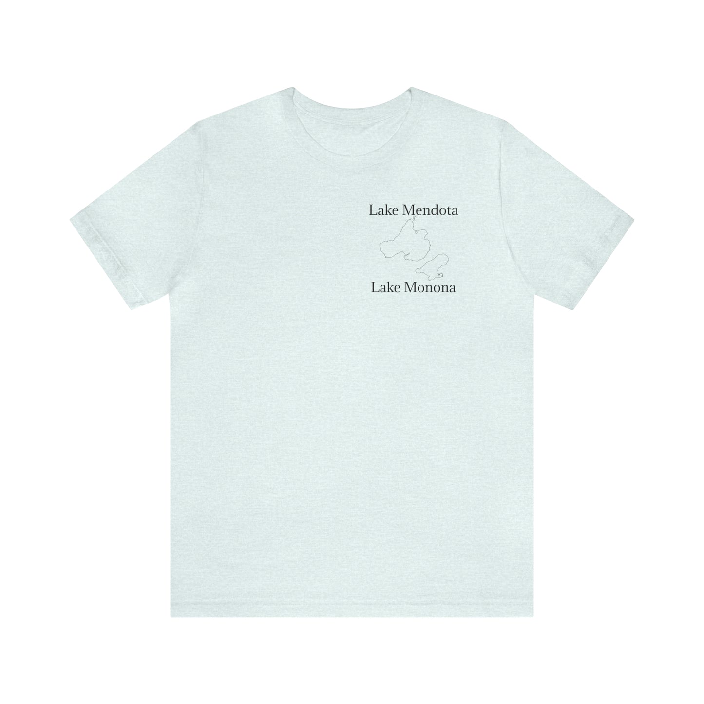 Mendota/Monona , sailboat Badger Logo - Bella & Canvas Short Sleeve
