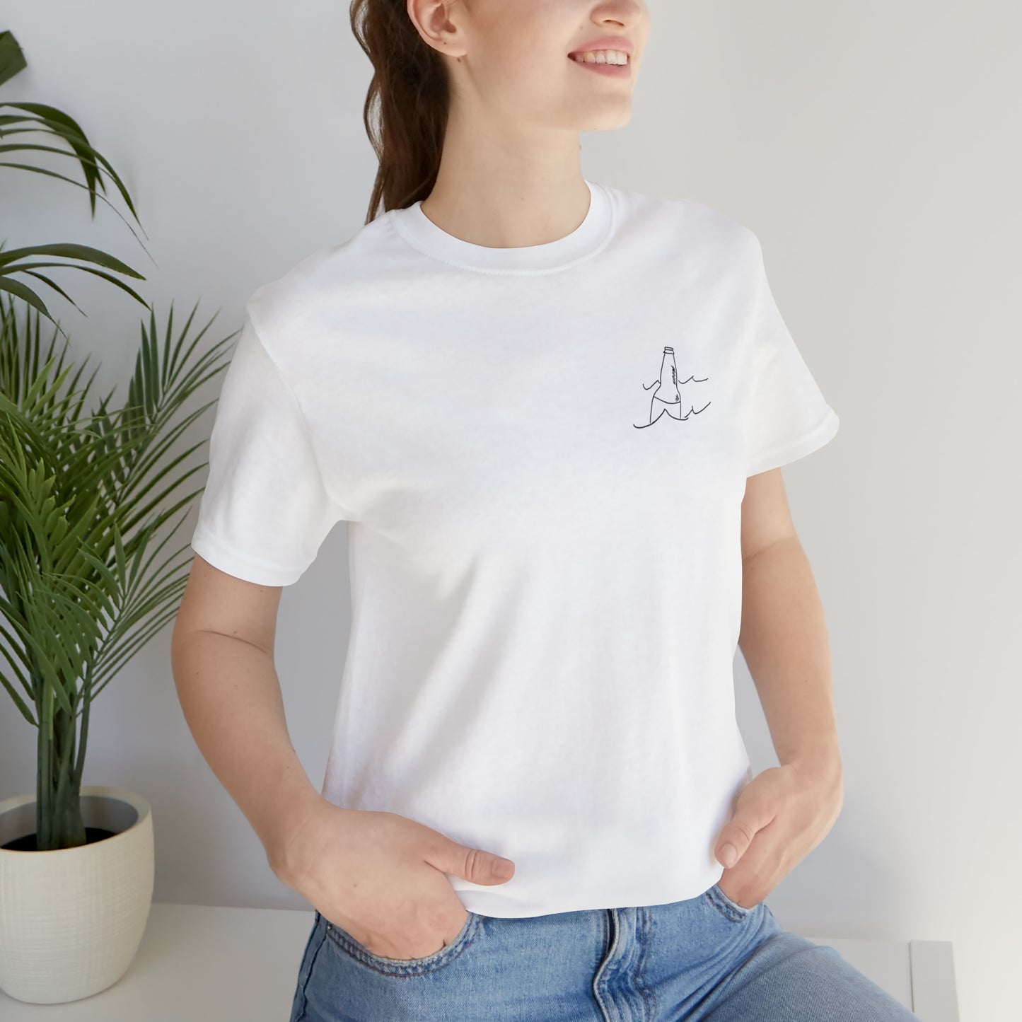 Bottle Patch - lac LaBelle Unisex Lightweight Short Sleeve Tee