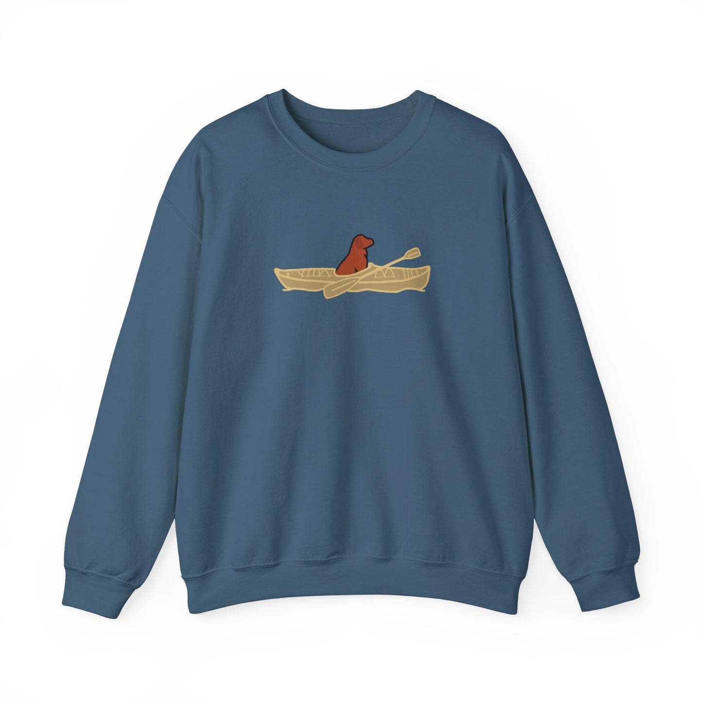 Lucy Lab Kayak Dog Pewaukee Lake - Unisex Heavy Blend™ Crewneck Sweatshirt