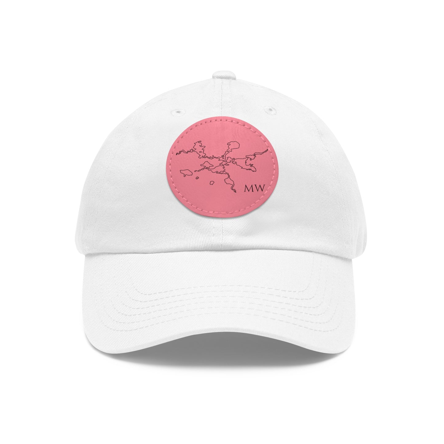 Manitowish Waters Embroidered Hat with Leather Patch