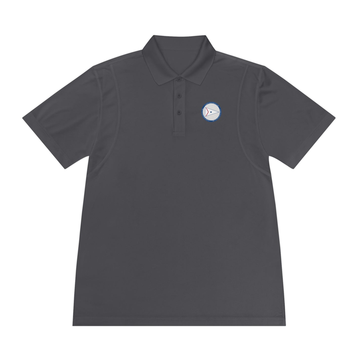 La Belle Yacth Club Logo Circle Patch Men's Sport Polo Shirt