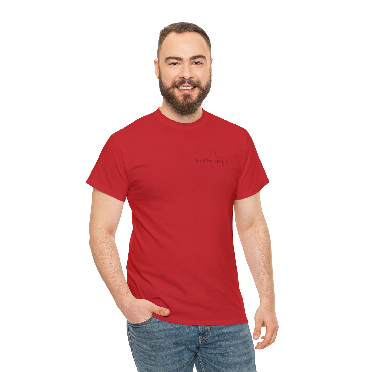 Lake Mendota, Wisconsin Sailing - Unisex Heavy Tee Shirt