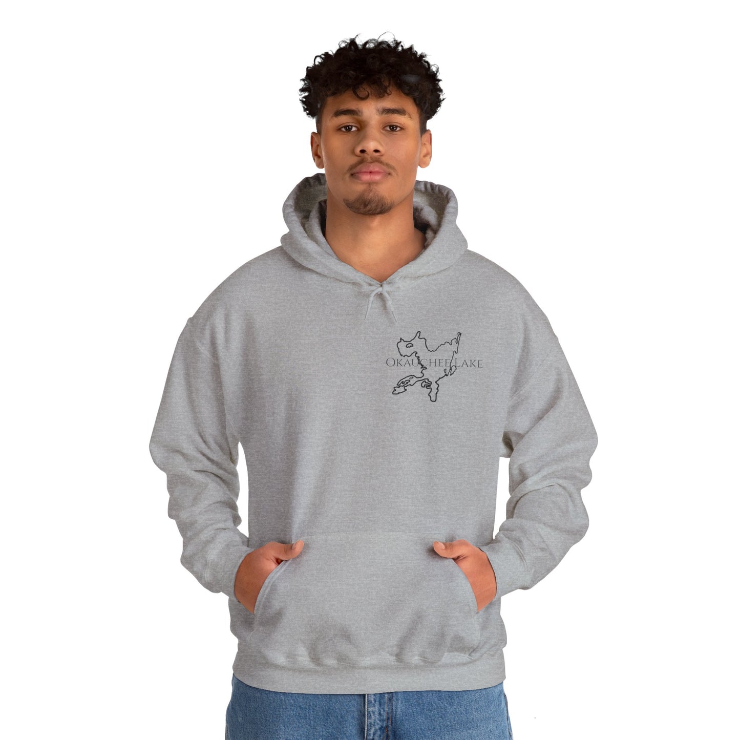 Unisex Heavy Blend Hooded Sweatshirt (Trolling Motor Fishing, Bite or Beer Design)