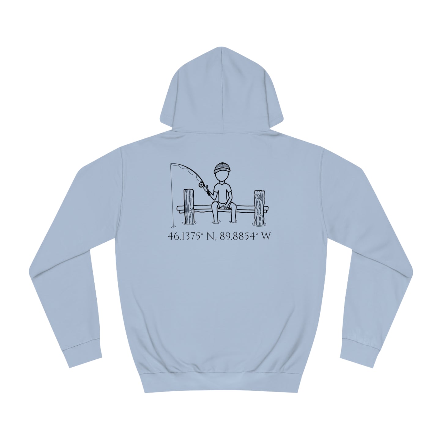 Manitowish Waters Fishing Off Dock - Unisex Hoodie Medium Weight