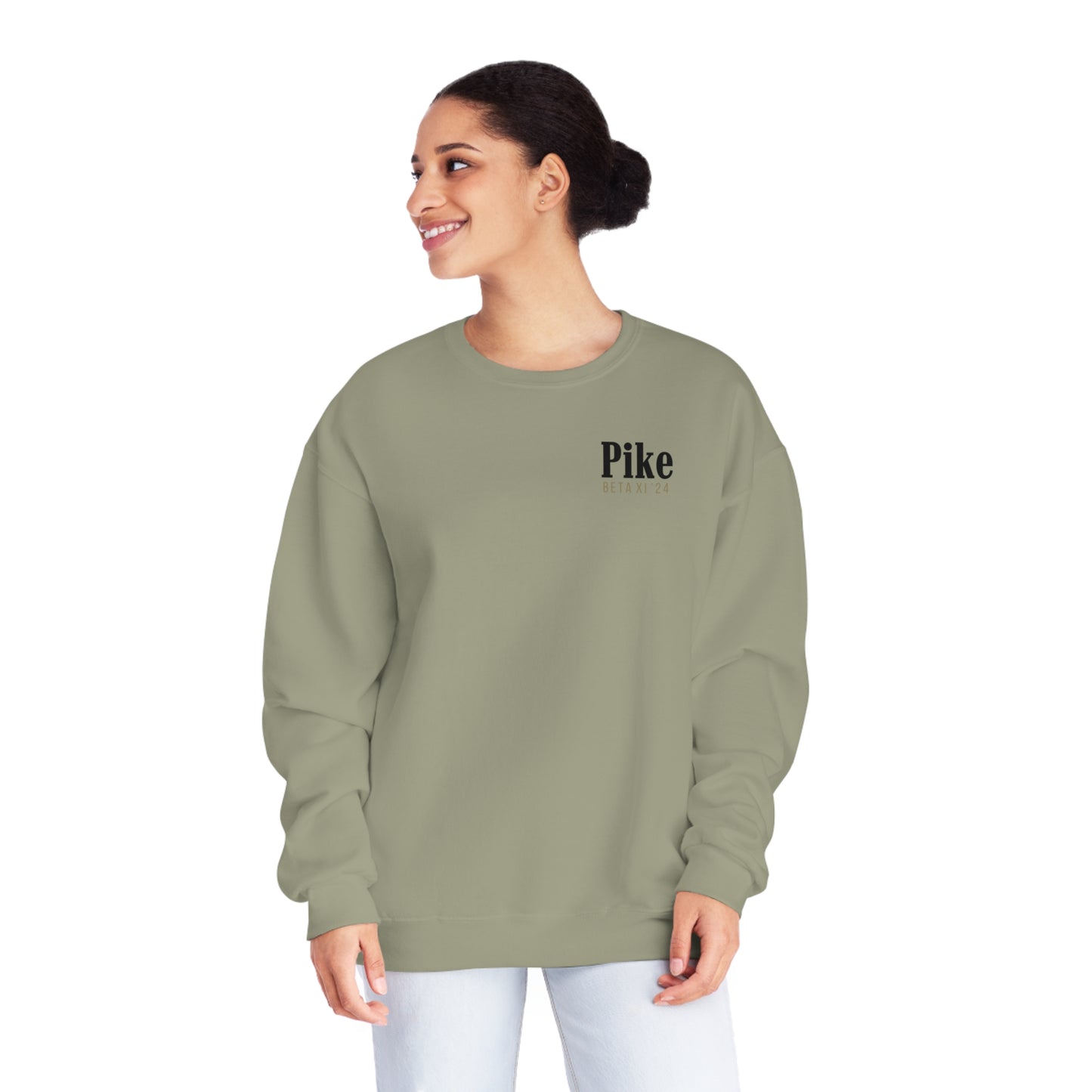 Pike Mockup 1 Crewneck Sweatshirt budwiser red