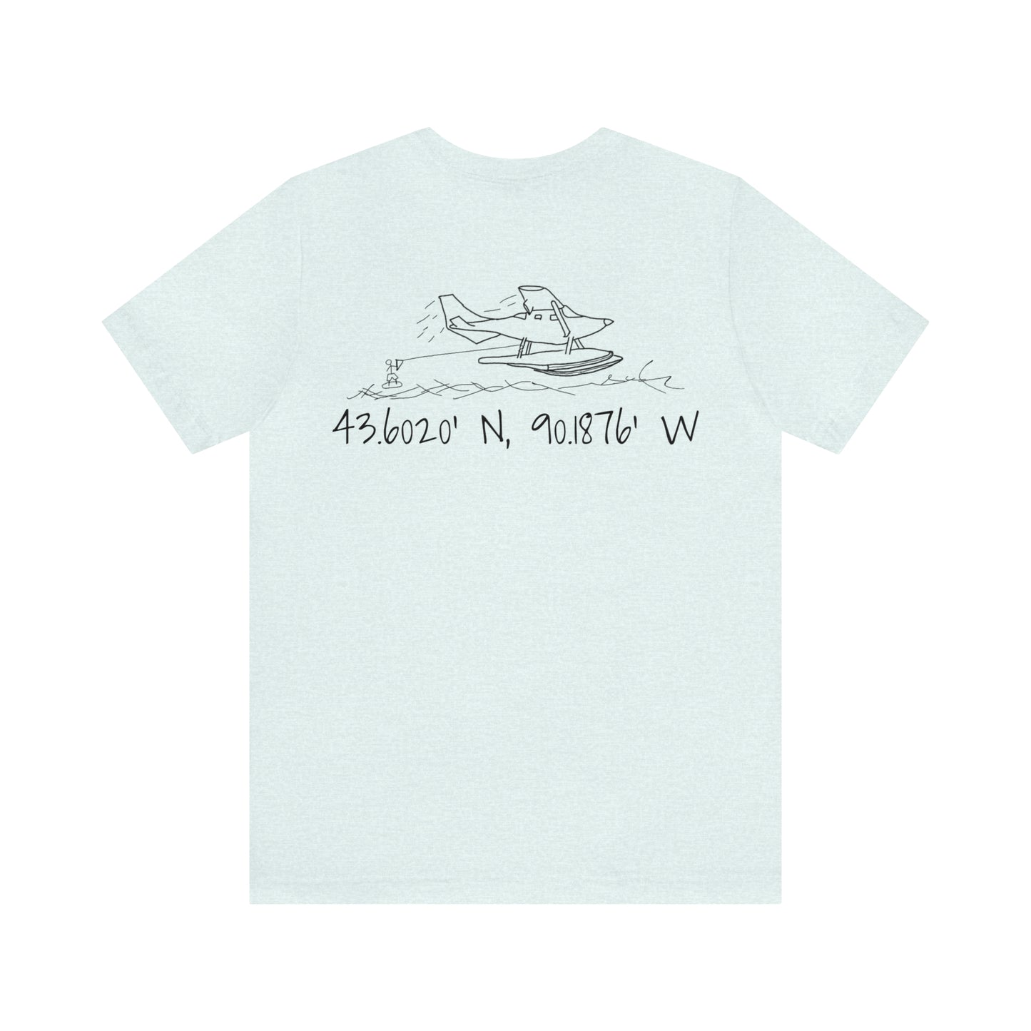 Dutch Hollow Lake, Wakeboard Float Plane - Unisex Lightweight Short Sleeve Tee