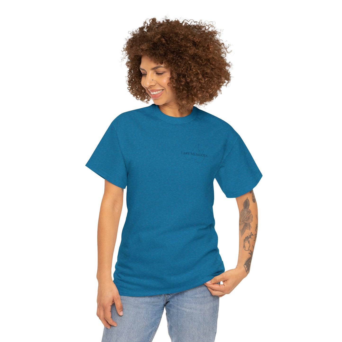 Lake Mendota, Wisconsin Sailing - Unisex Heavy Tee Shirt