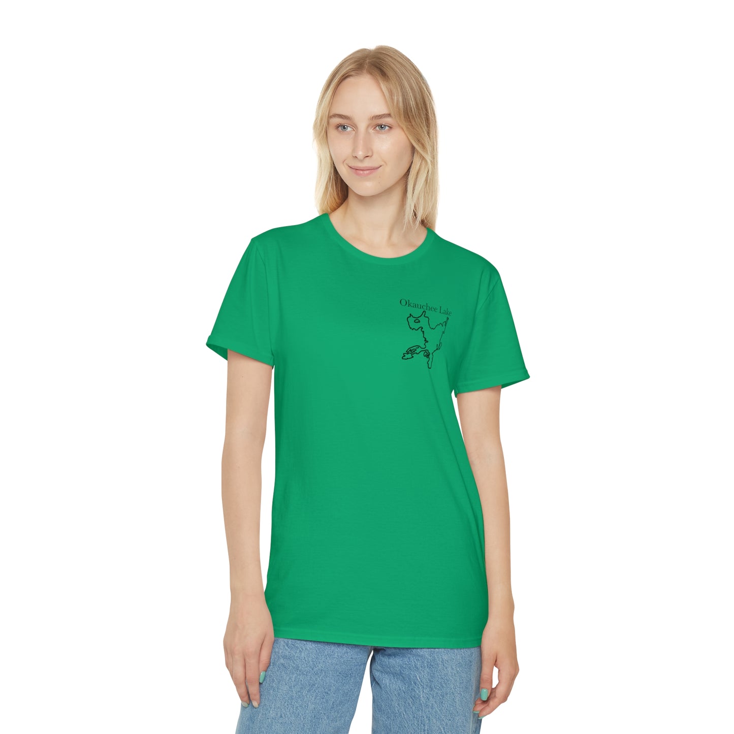 Okauchee Lake, kayak back - Unisex Lightweight short sleeve