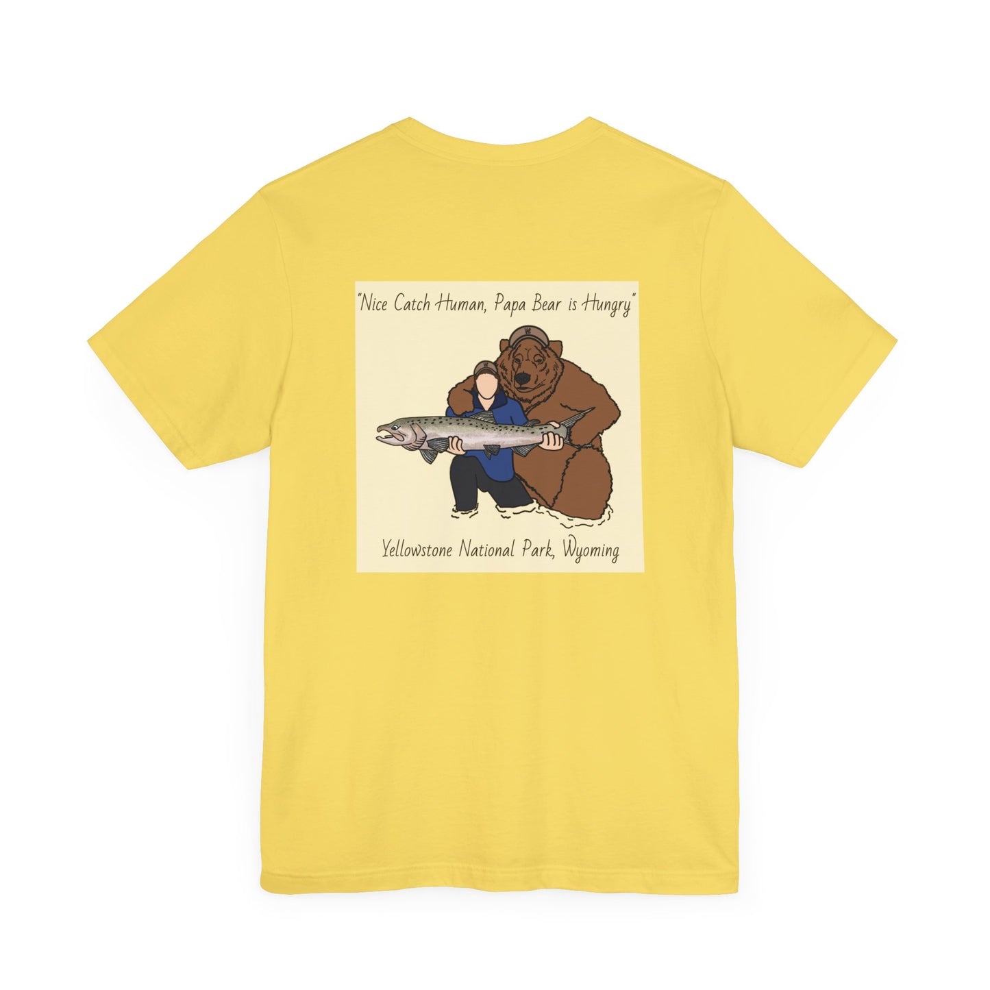 Papa Bear Yellowstone National Park Unisex Lightweight Short Sleeve Tee