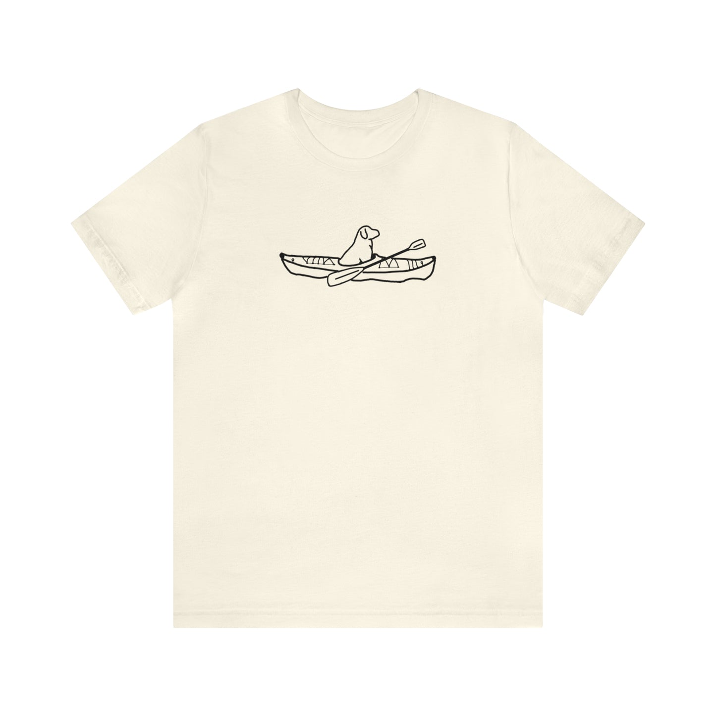 Lac LaBelle, Kayak Dog - Unisex Lightweight Short Sleeve Tee