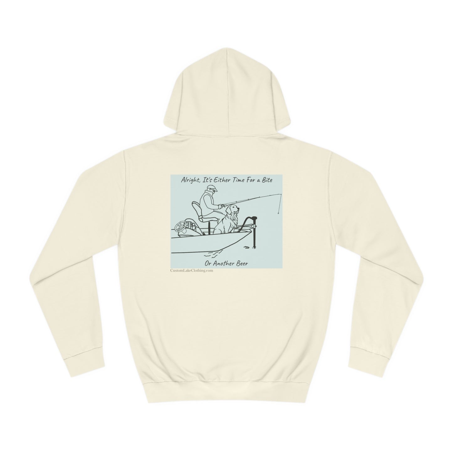 Kayak Dog - Golden Retriever Bite or Beer - Unisex Hoodie Medium Weight