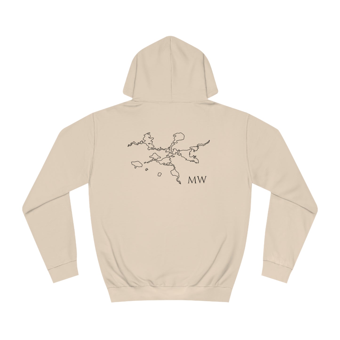 Manitowish Waters Row Boat Dog Fishing Patch - Unisex Hoodie Medium Weight