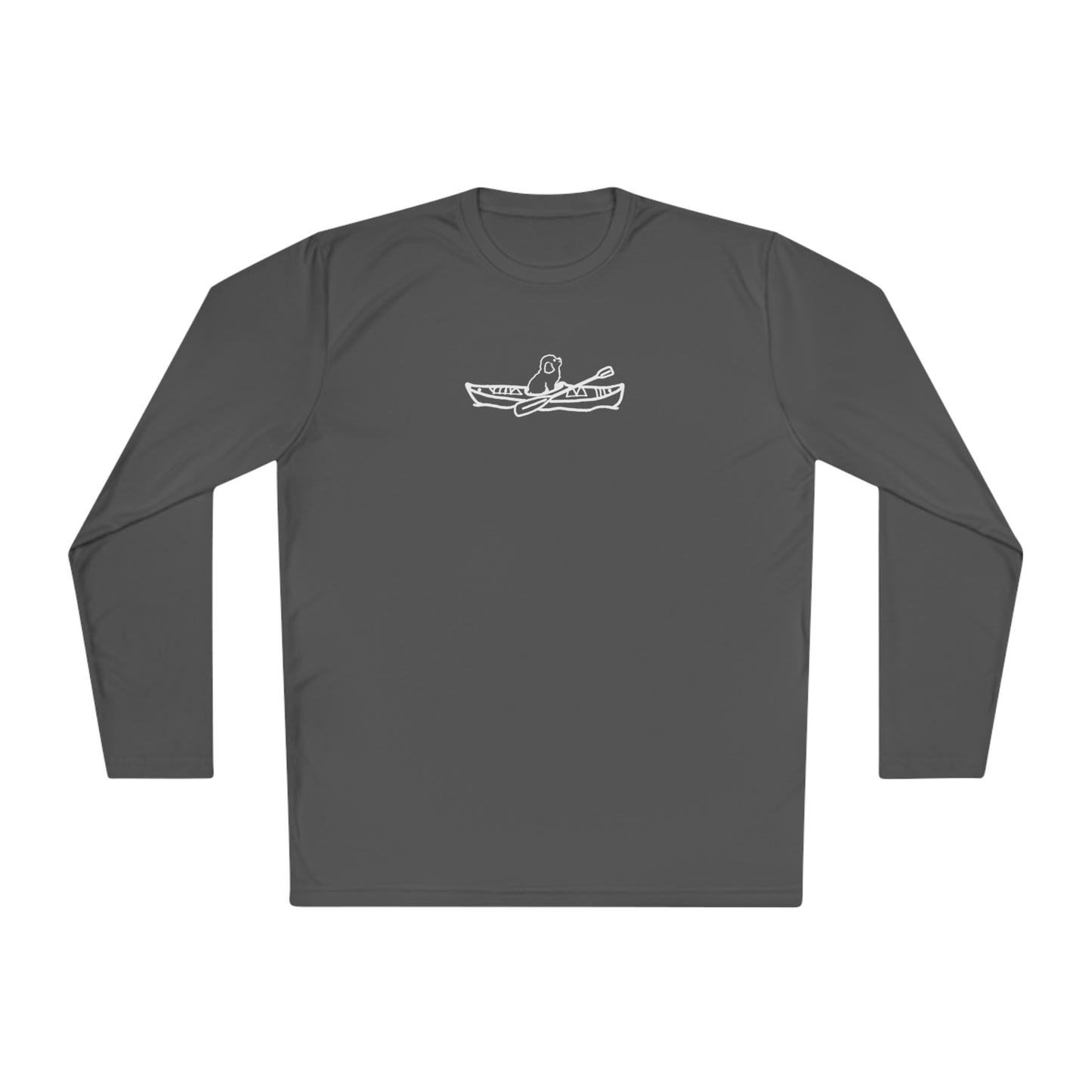 Kayak Dog - Mini Golden Doodle/Toy Poodle - Unisex Lightweight Sport Long Sleeve Tee