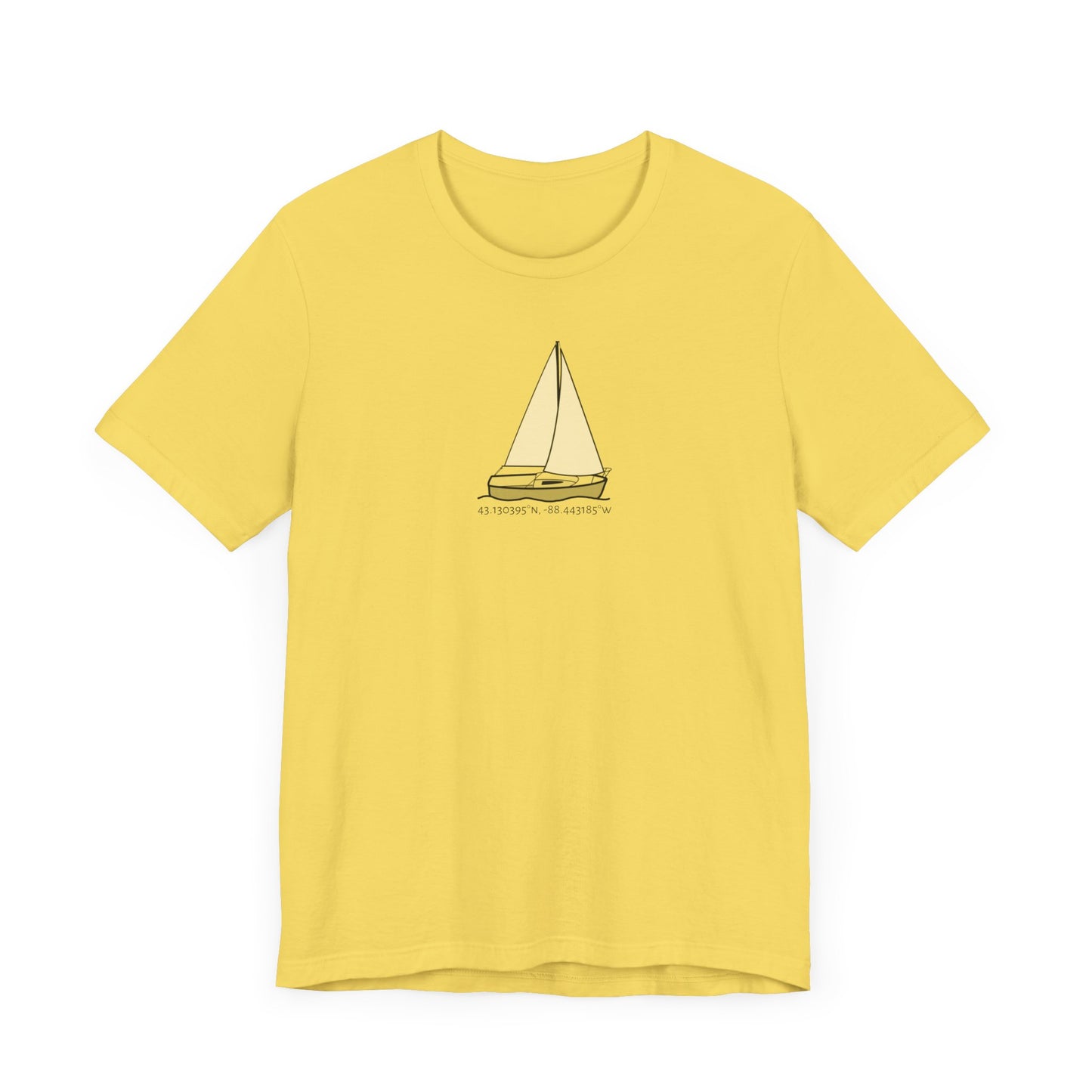 Unisex Lightweight Short Sleeve Tee (Comfort Sailboat Design)