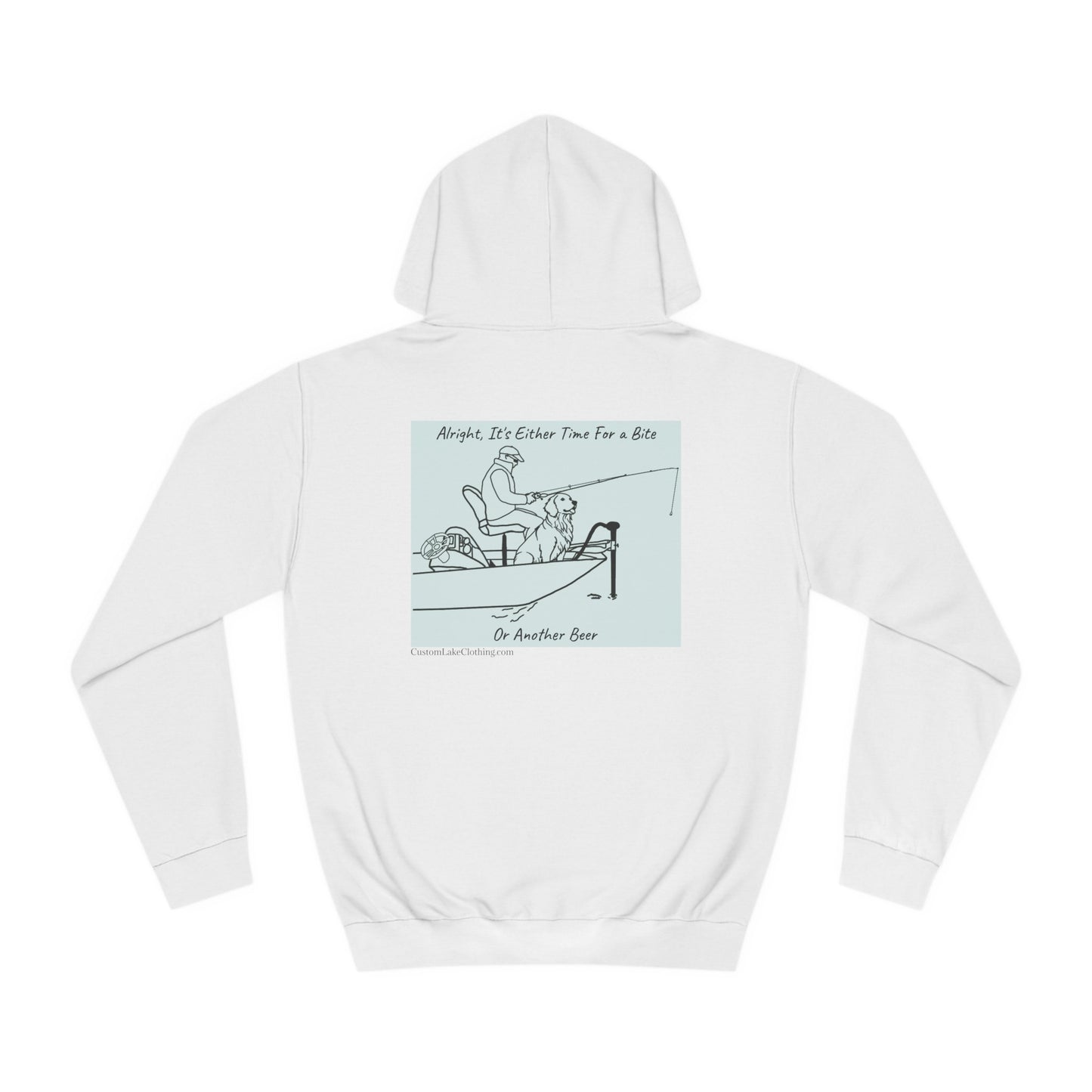 Kayak Dog - Golden Retriever Bite or Beer - Unisex Hoodie Medium Weight