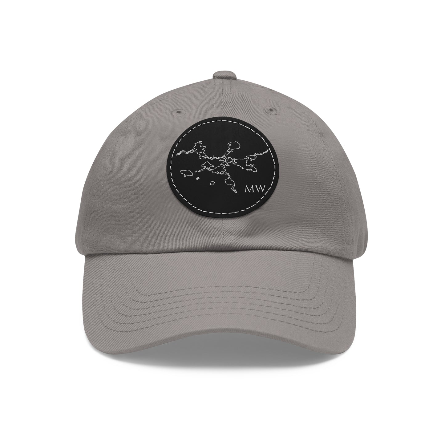 Manitowish Waters Embroidered Hat with Leather Patch